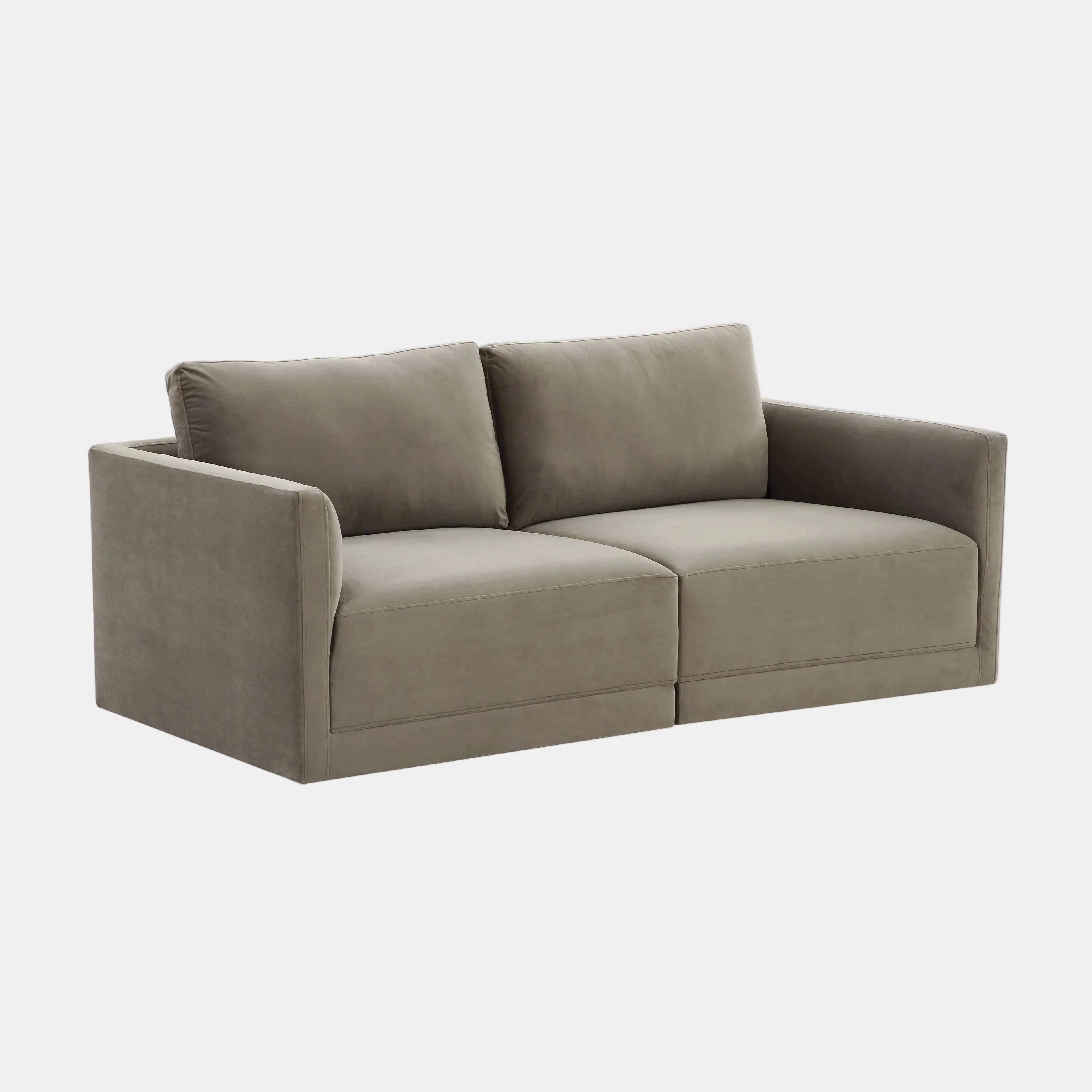 Willow 74" Performance Velvet Modular Loveseat