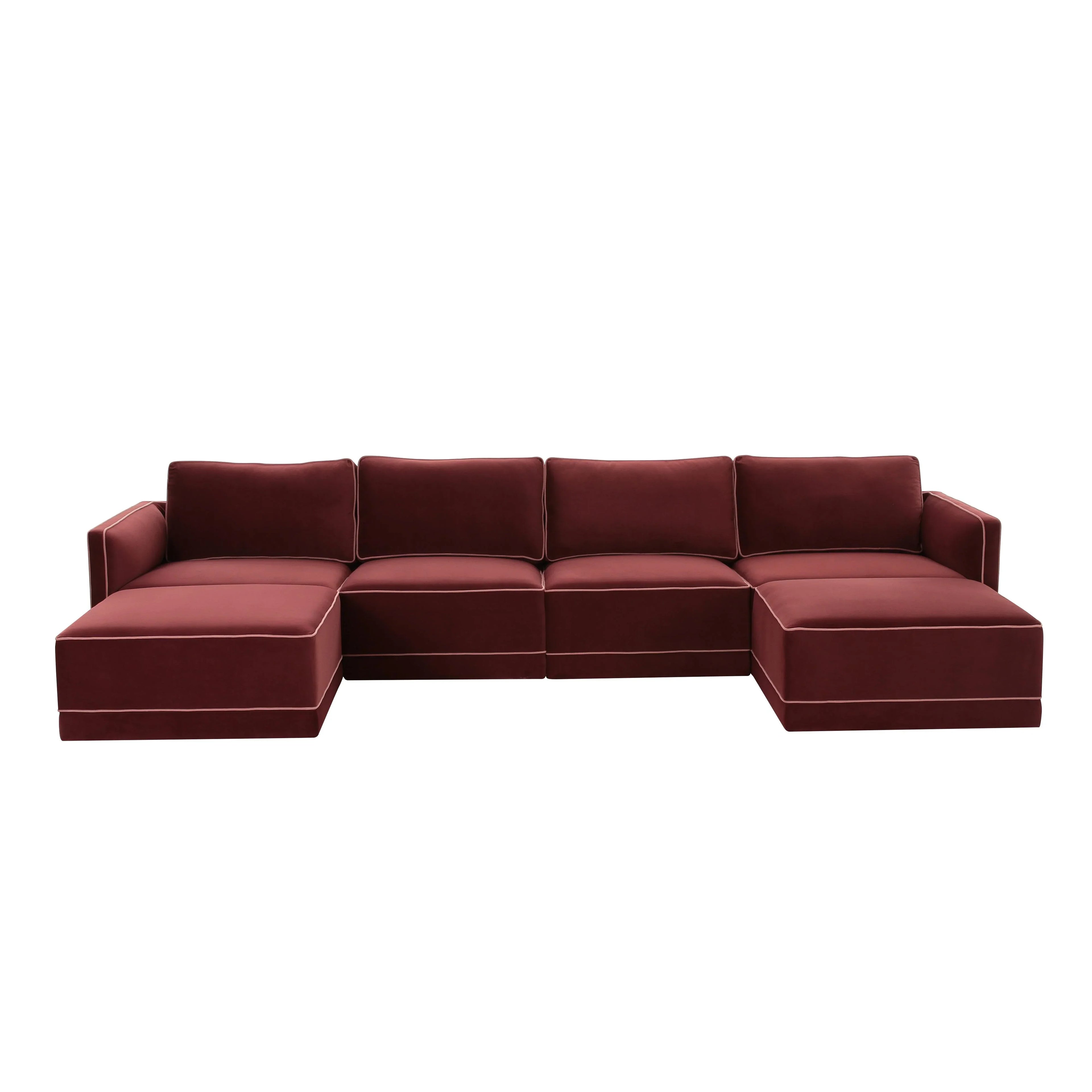 Willow 6-Piece Performance Velvet Modular U Sectional