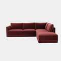 Willow 5-Piece Performance Velvet Modular Right Facing Sectional