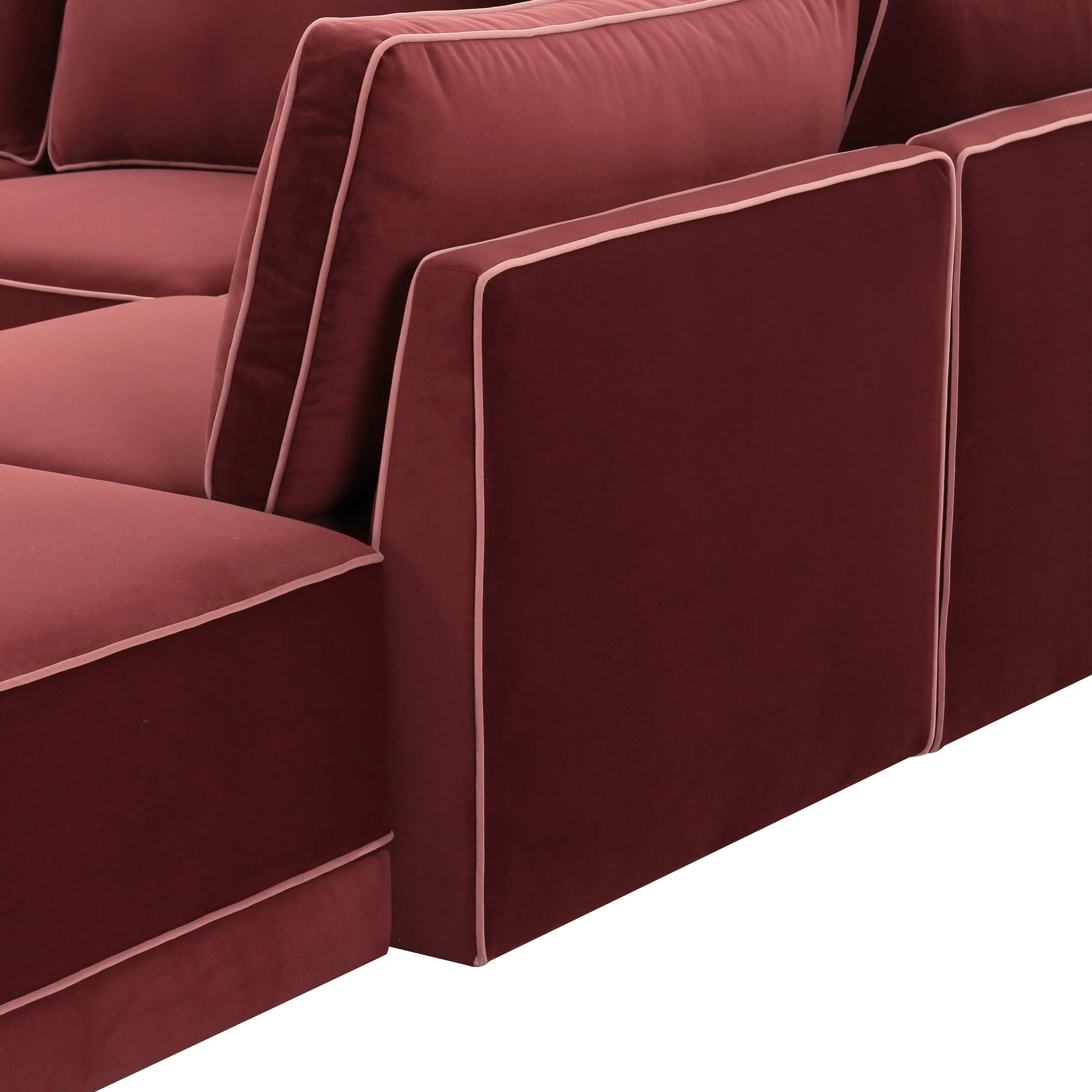 Willow 5-Piece Performance Velvet Modular Right Facing Sectional