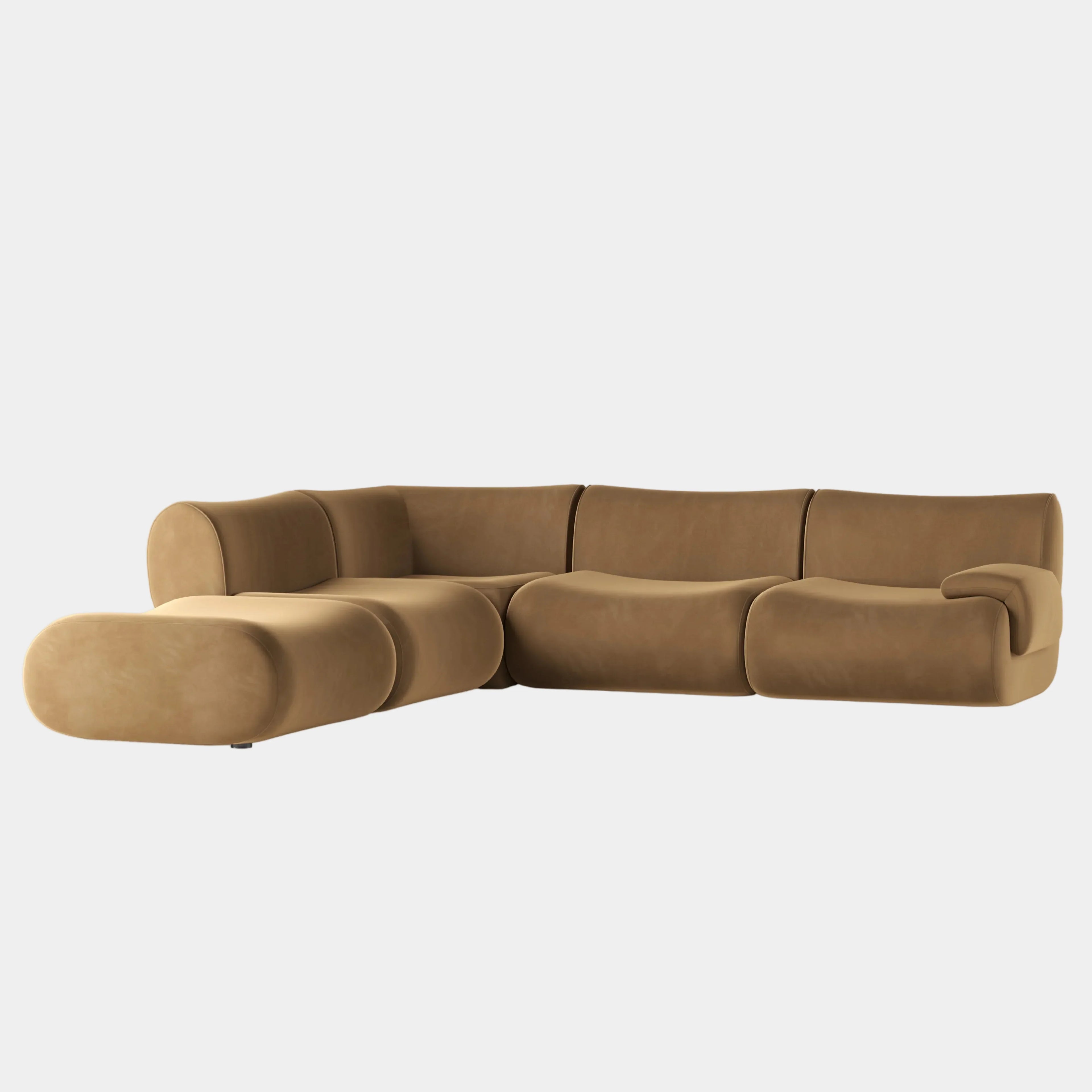 Zenith 5-Piece Performance Velvet Modular Sectional