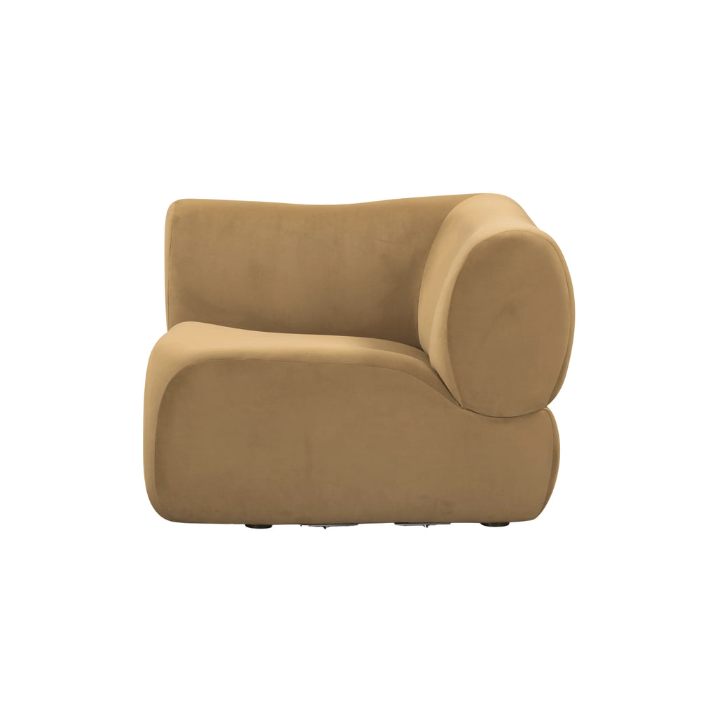 Zenith Latte Brown Performance Velvet Corner Wedge