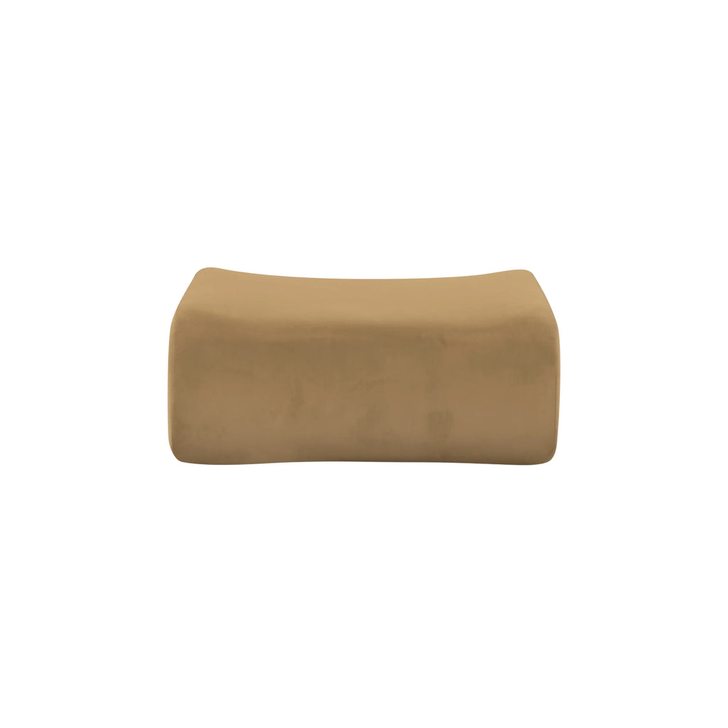 Zenith Latte Brown Performance Velvet Ottoman
