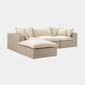 Cali 4-Piece Natural Wicker Outdoor Modular Sectional