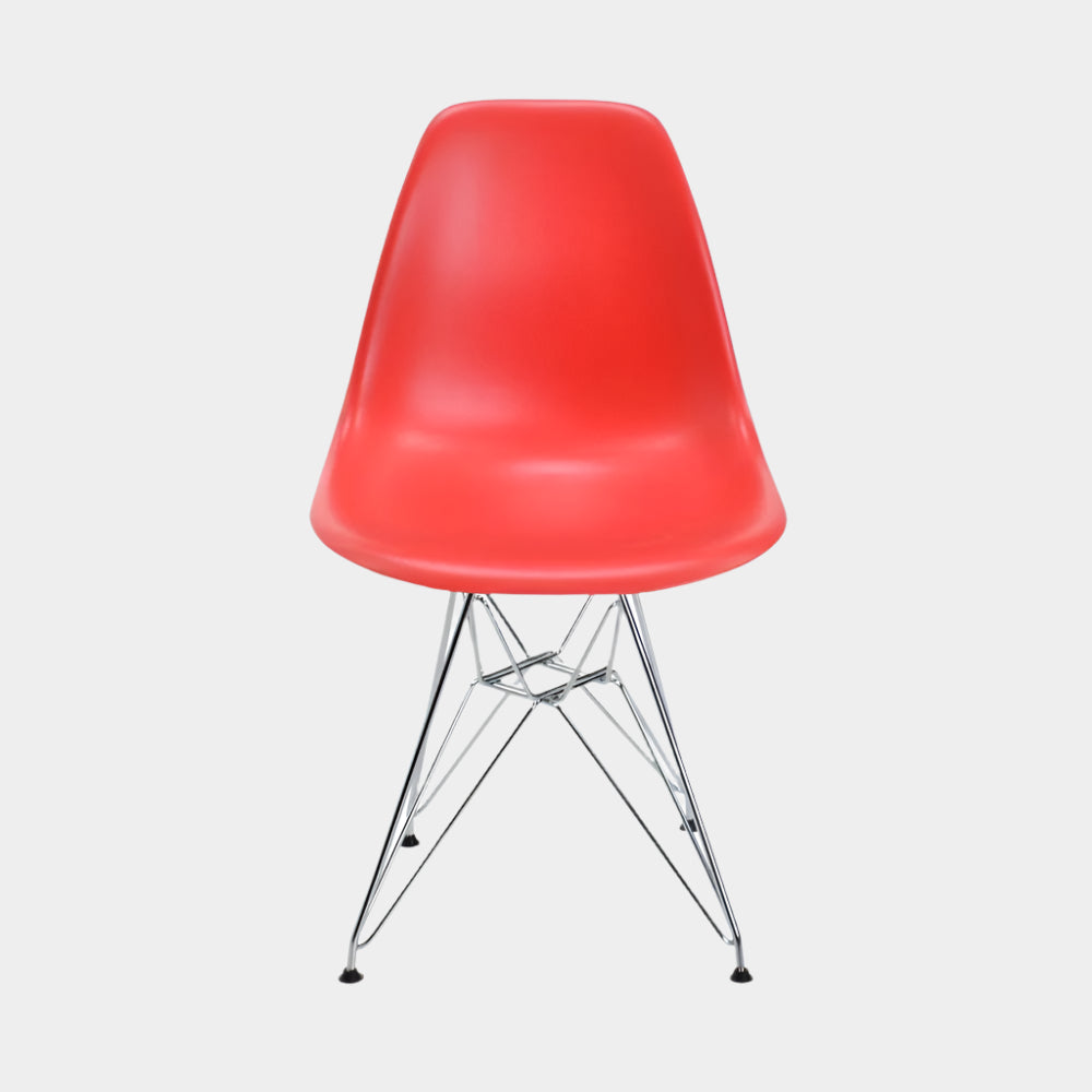 Eames Eiffel Molded Plastic Kids Chair - Chrome legs