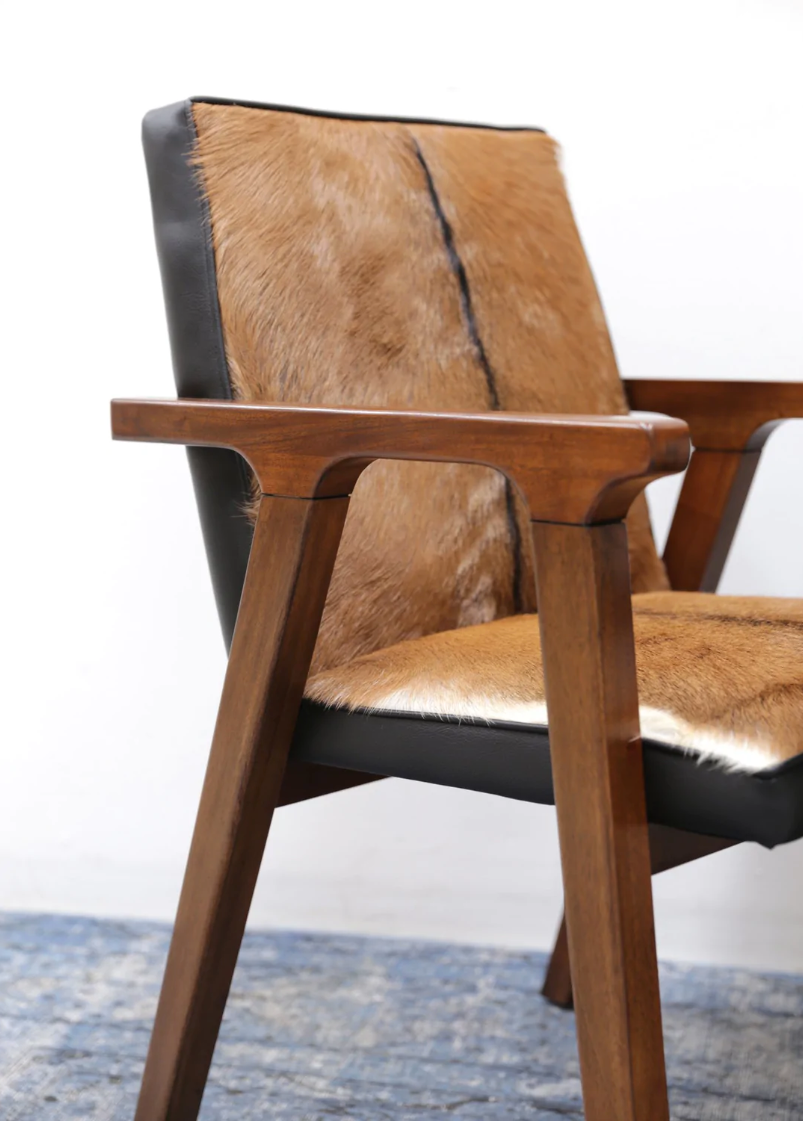 Rio Cool Armchair - Cool Brown, Leather/Goat Hair