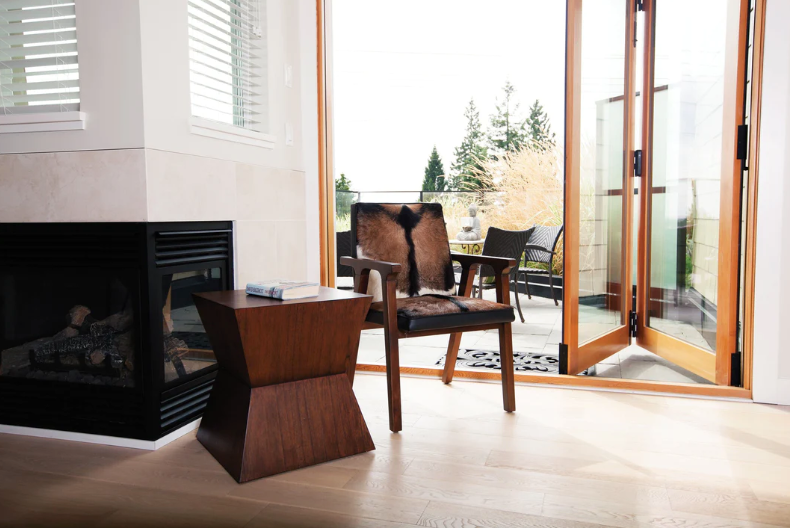 Rio Cool Armchair - Cool Brown, Leather/Goat Hair