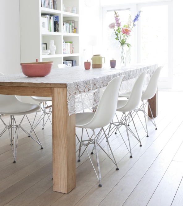 Eames Eiffel Molded Plastic Chair (Chrome Base)
