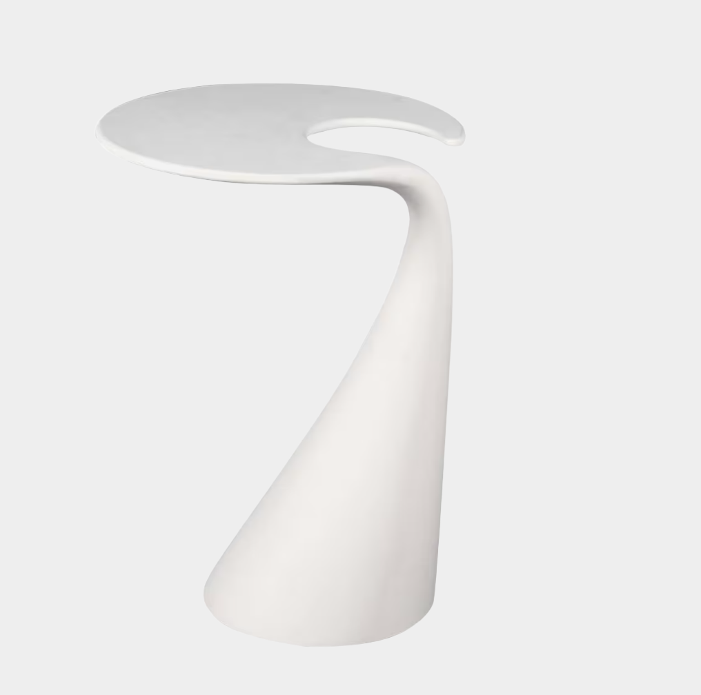 Milan White Side Table