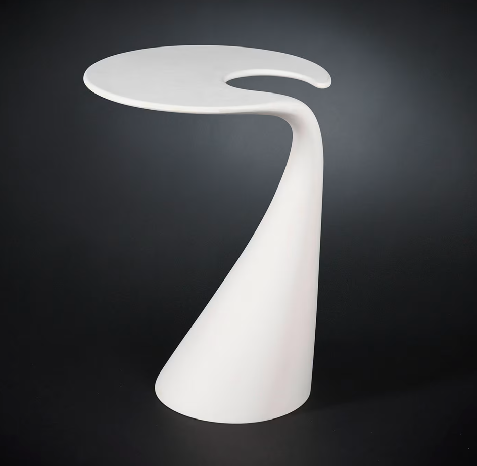 Milan White Side Table