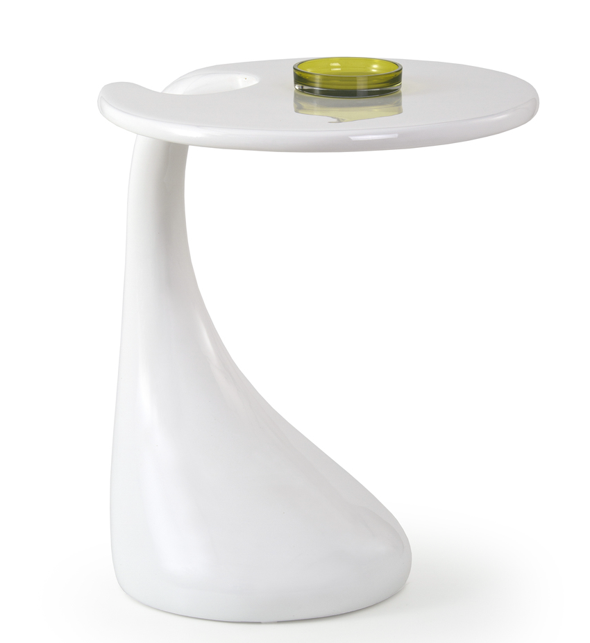 Milan White Side Table