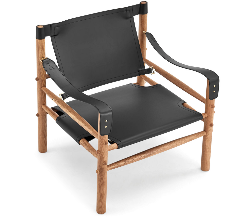 Arne Norell Sirocco Safari Wood and Leather Lounge Chair