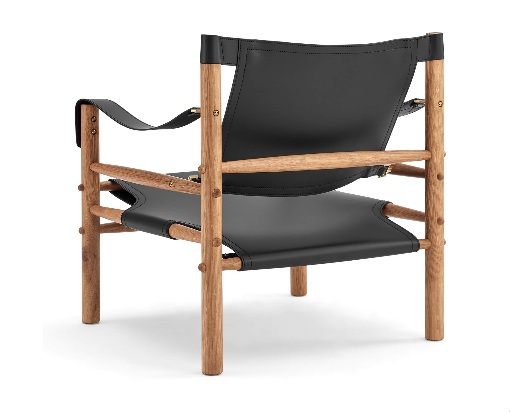 Arne Norell Sirocco Safari Wood and Leather Lounge Chair