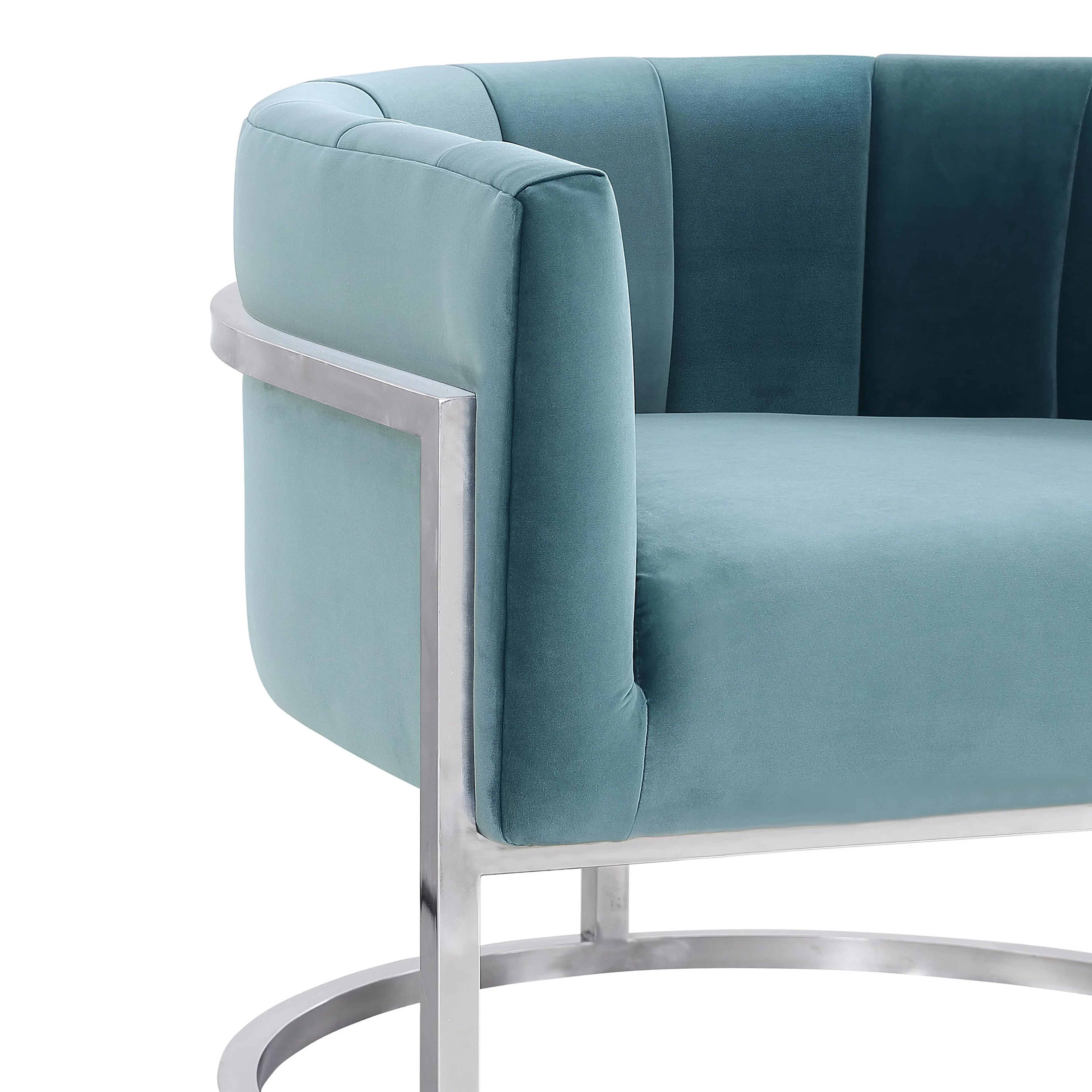 Magnolia Performance Velvet Accent Chair - Silver Base