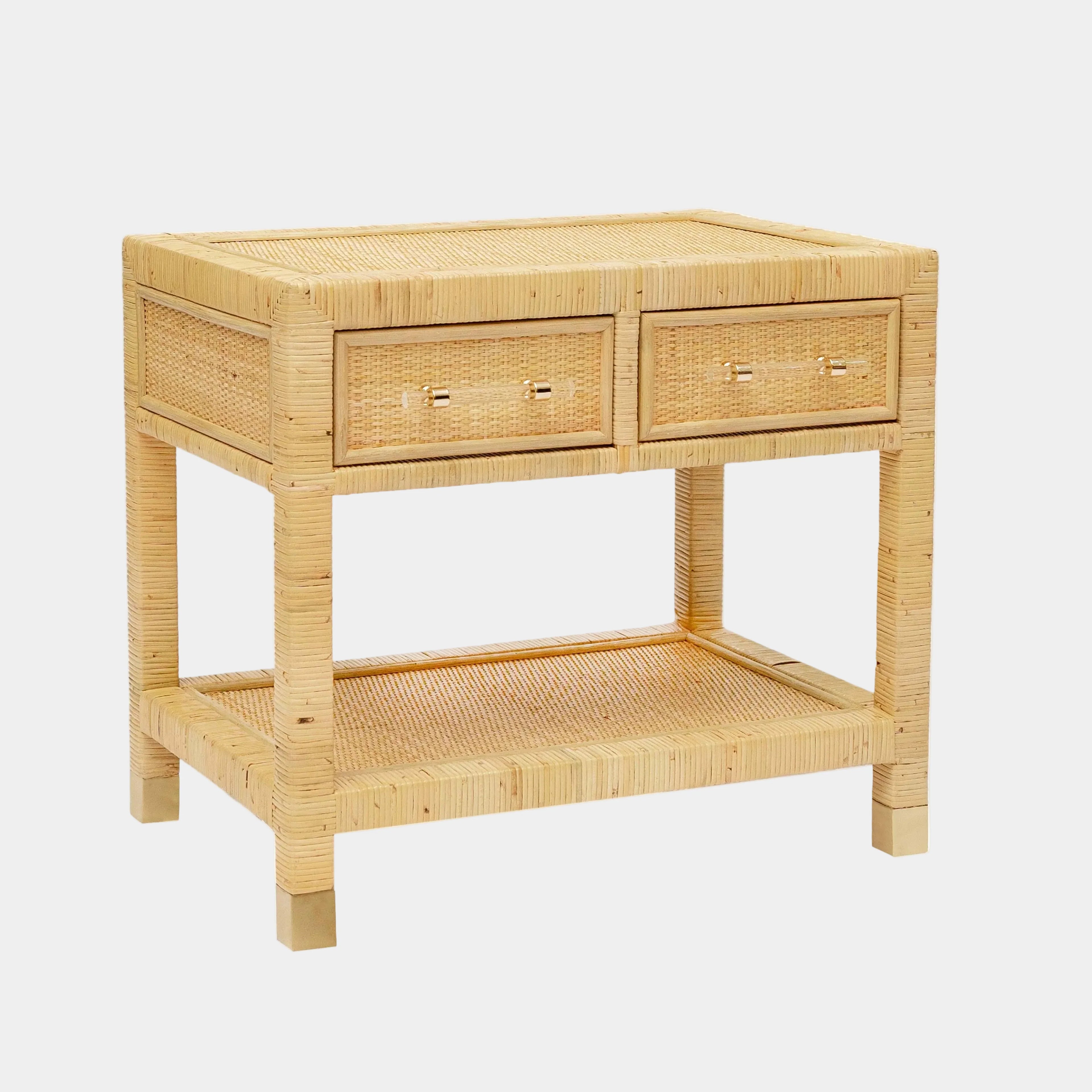 Amara 25" Natural Rattan Nightstand
