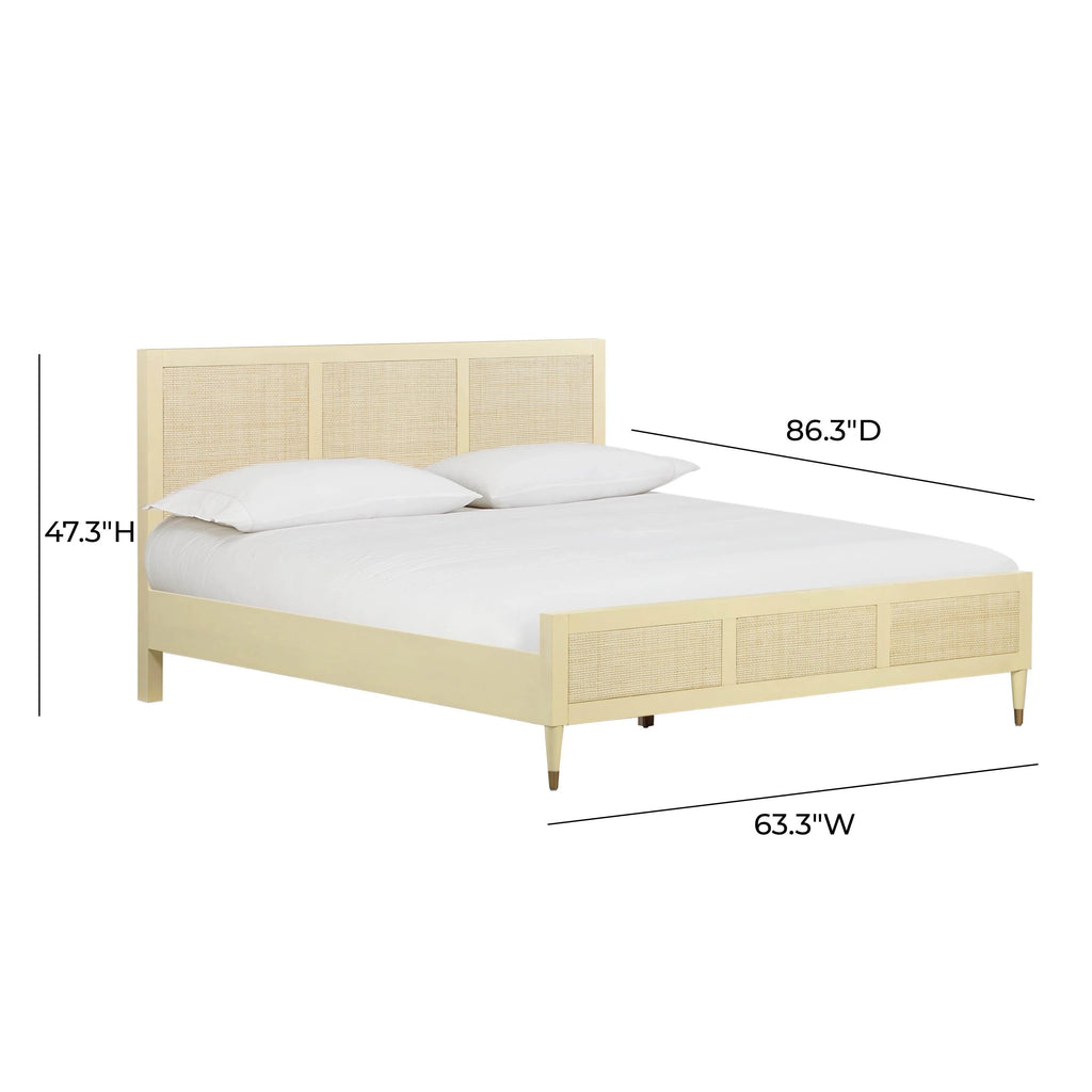Sierra Wood & Rattan Bed