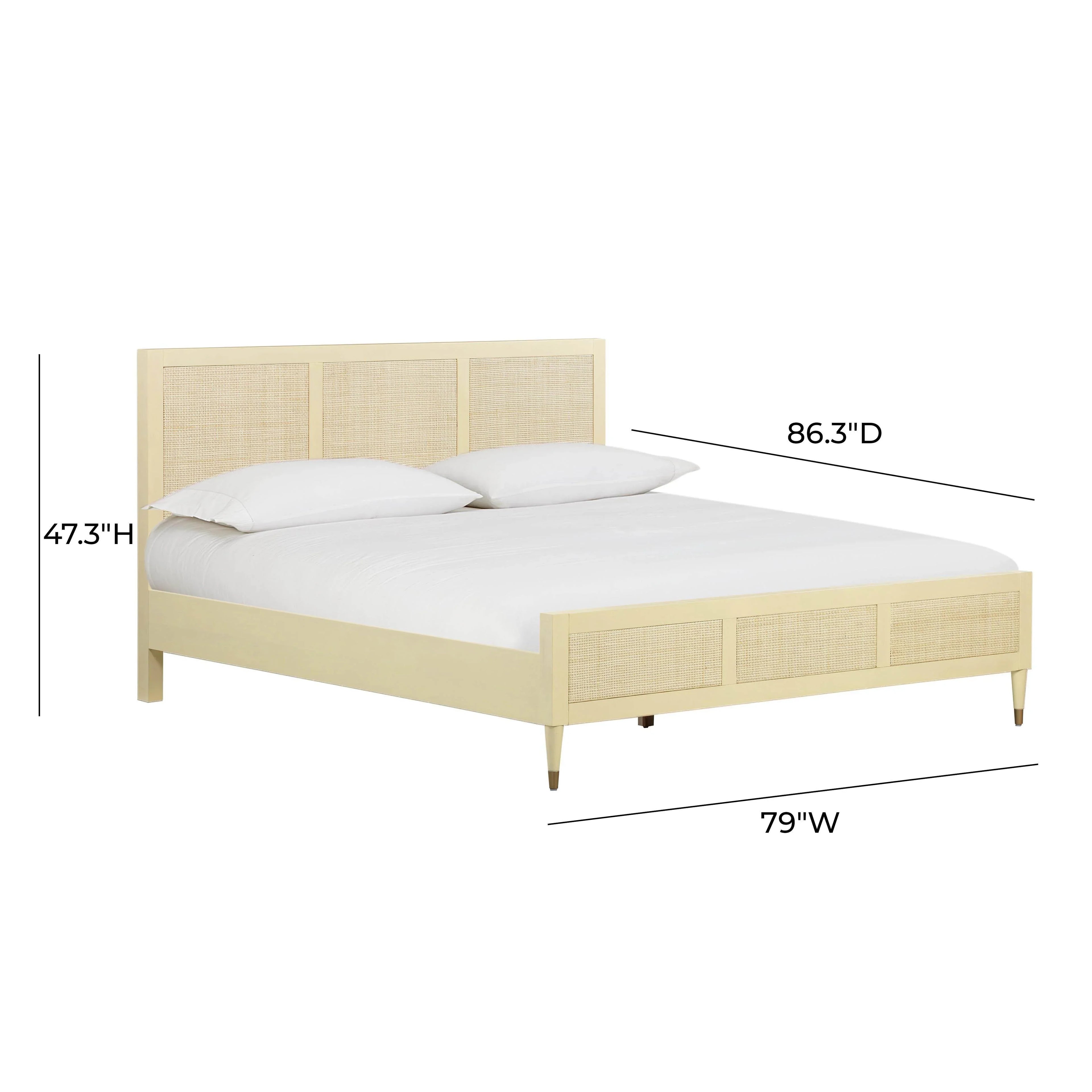 Sierra Wood & Rattan Bed
