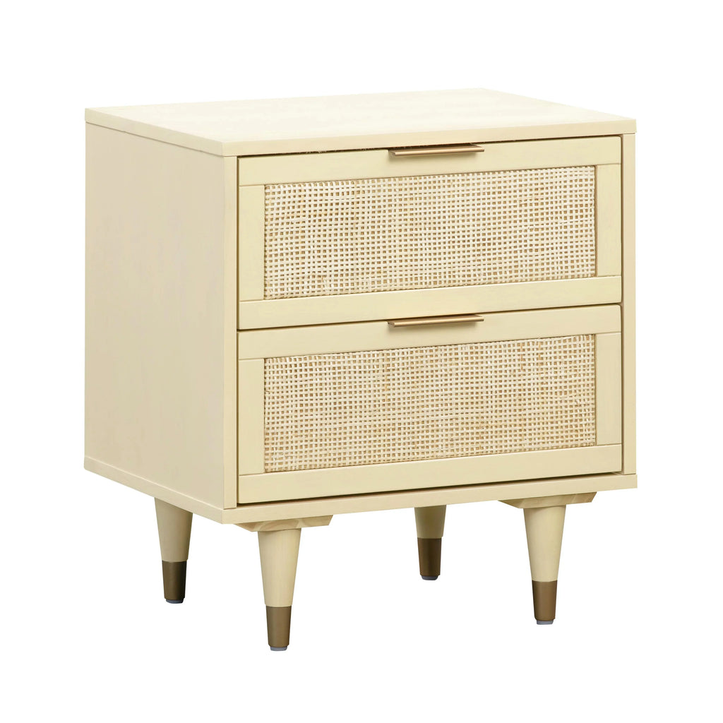 Sierra 22" Cane 2-Drawer Nightstand