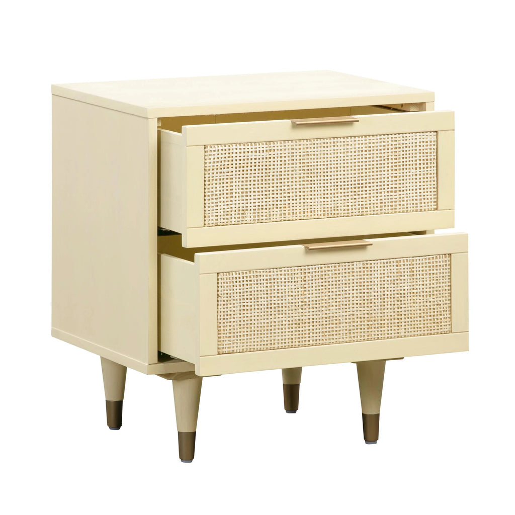Sierra 22" Cane 2-Drawer Nightstand