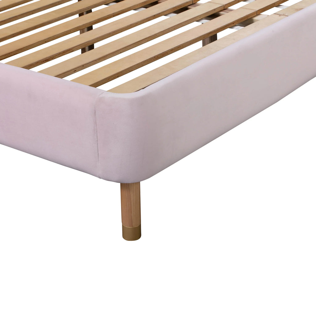 Kavali Performance Velvet and Natural Bed