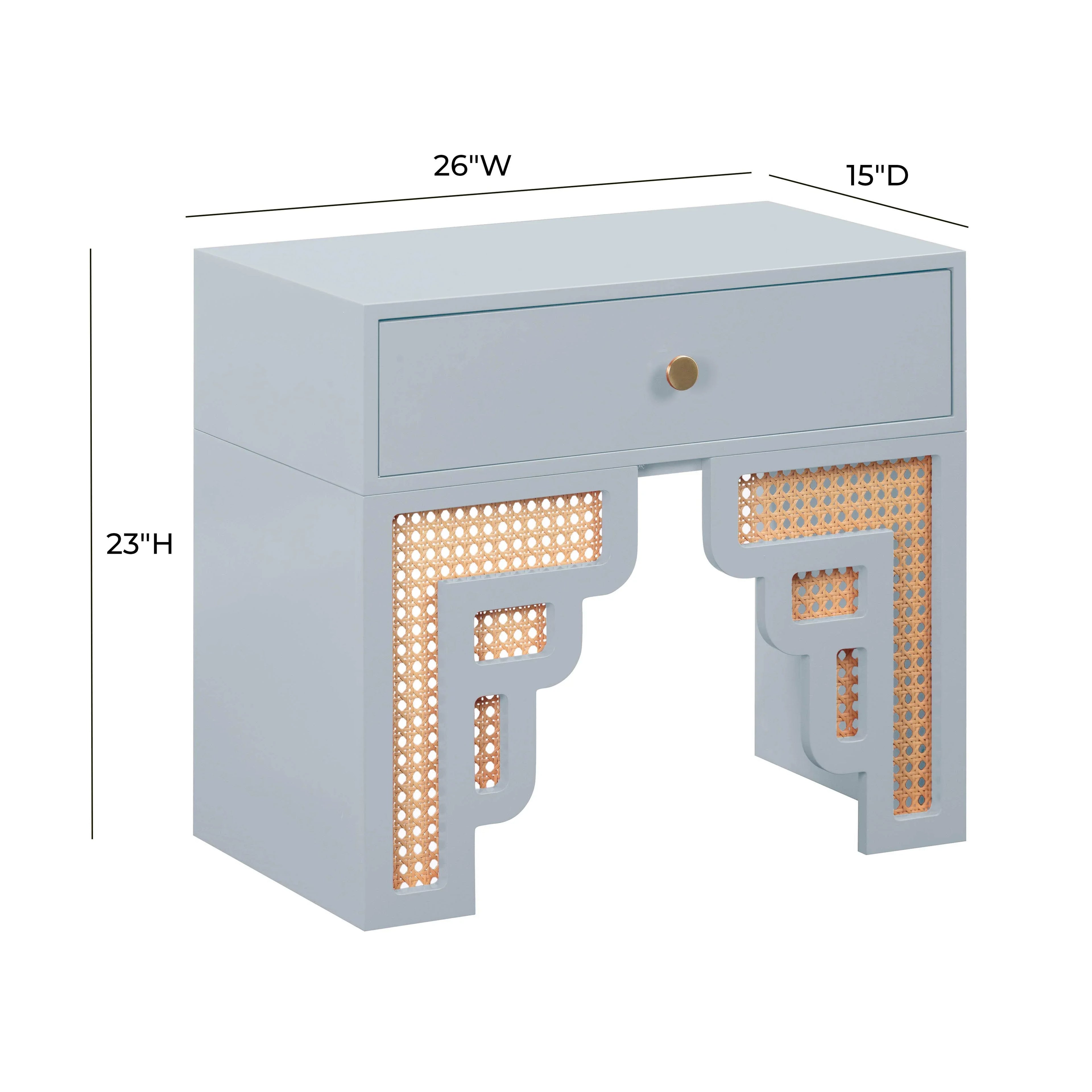 Suzie 26" Rattan Nightstand With Drawer