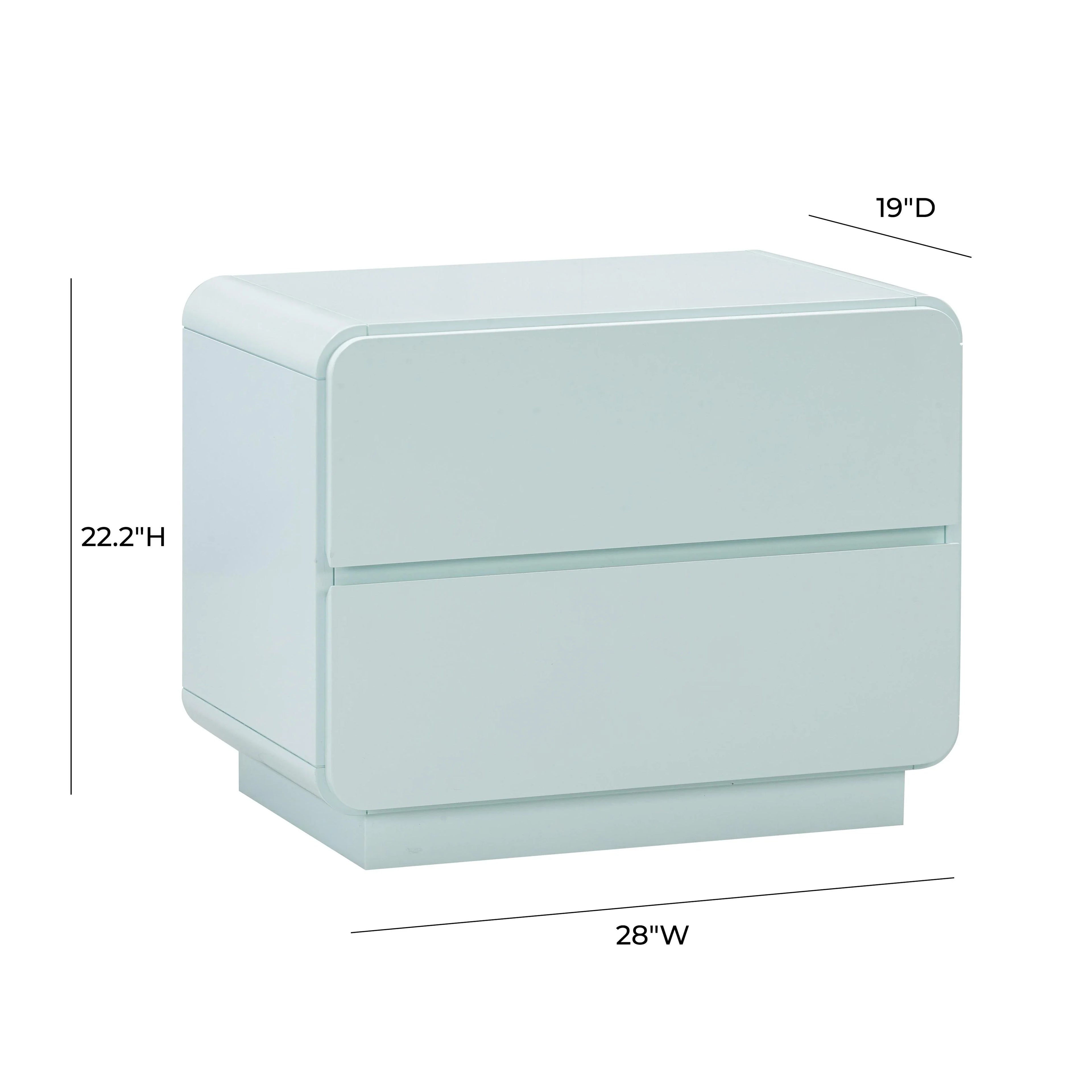 Sagura 28" 2-Drawer Nightstand