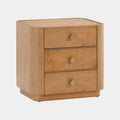 Abigail 22" Natural Birdseye Maple 3-Drawer Nightstand