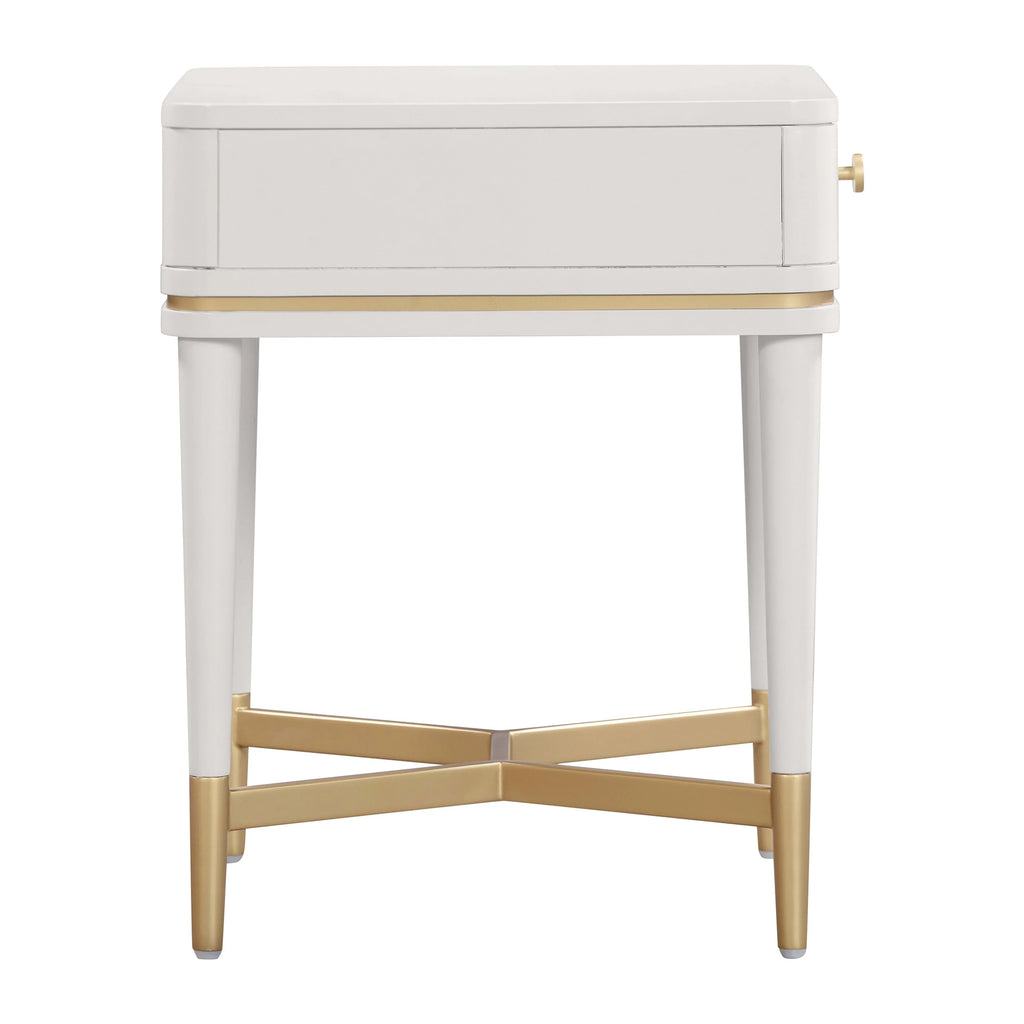 Julieta 19" Acacia Wood Nightstand With Drawer