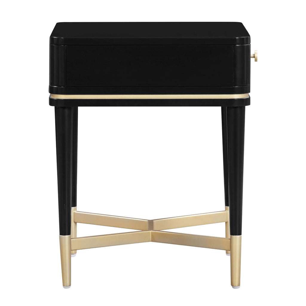 Julieta 19" Acacia Wood Nightstand With Drawer