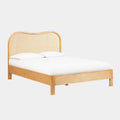 Grappa Natural Wood & Raffia Bed