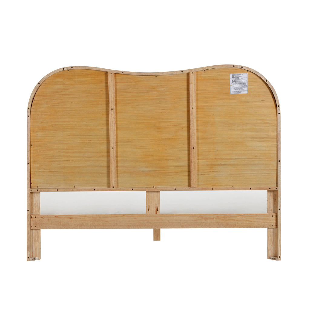 Grappa Natural Wood & Raffia Bed