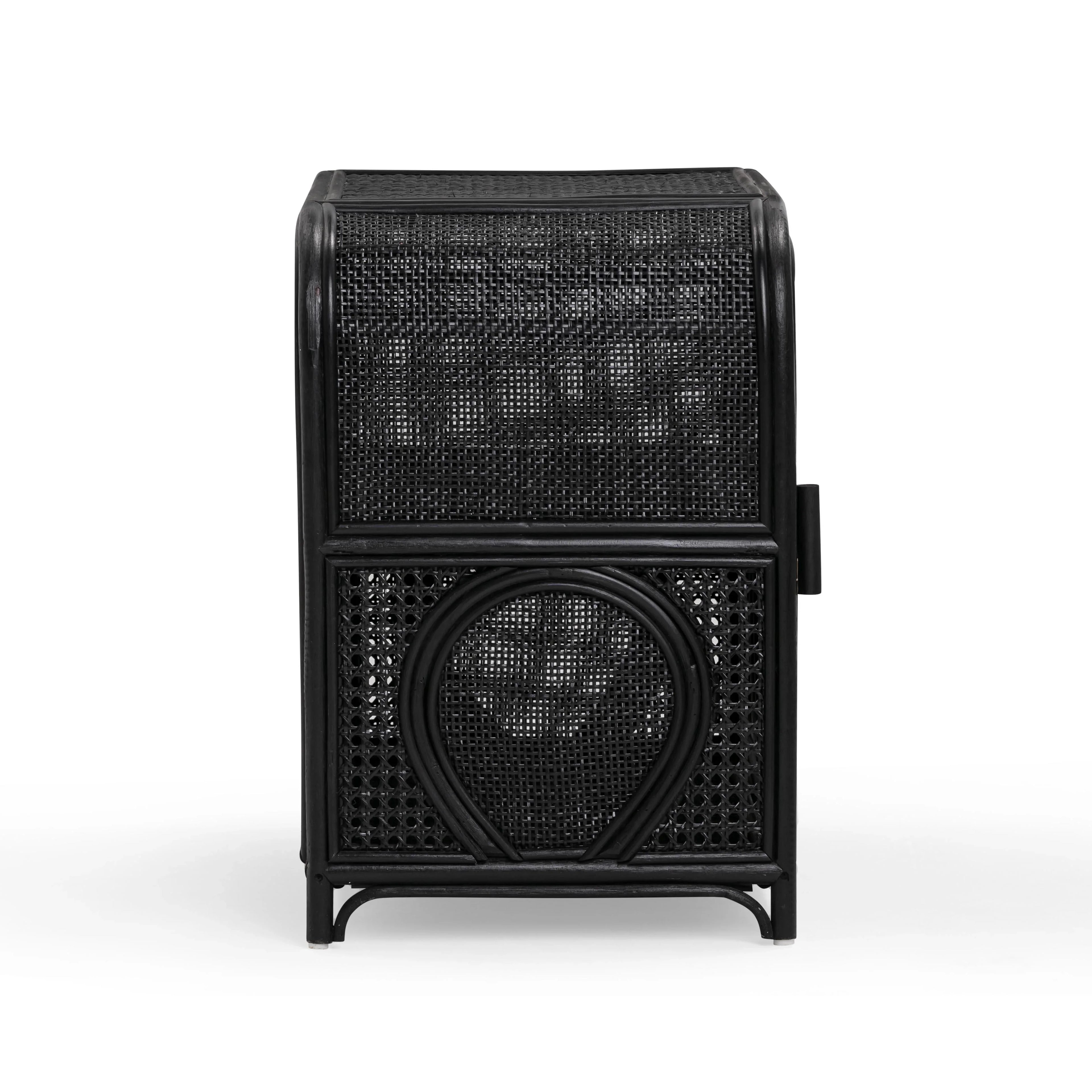 Tina 27" Rattan Nightstand With Storage