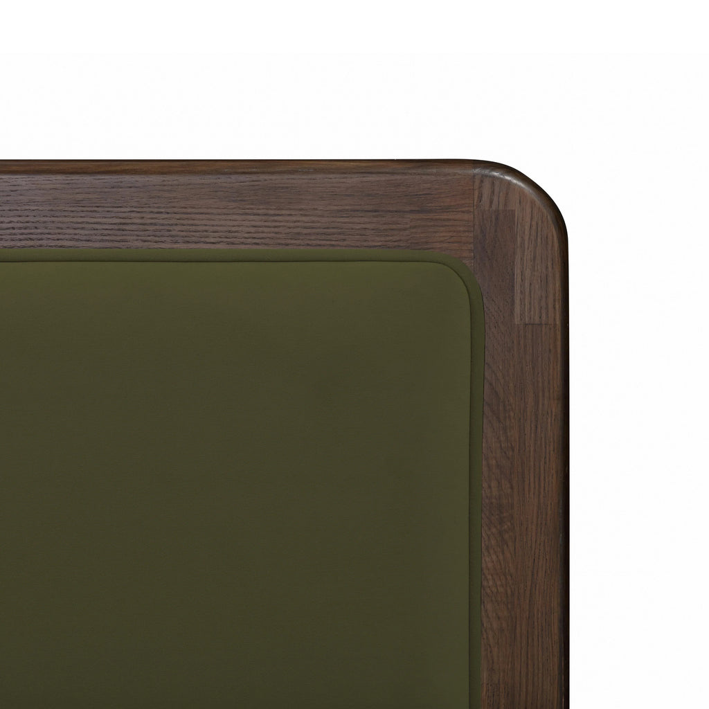 Hella Velvet and Ash Wood Bed