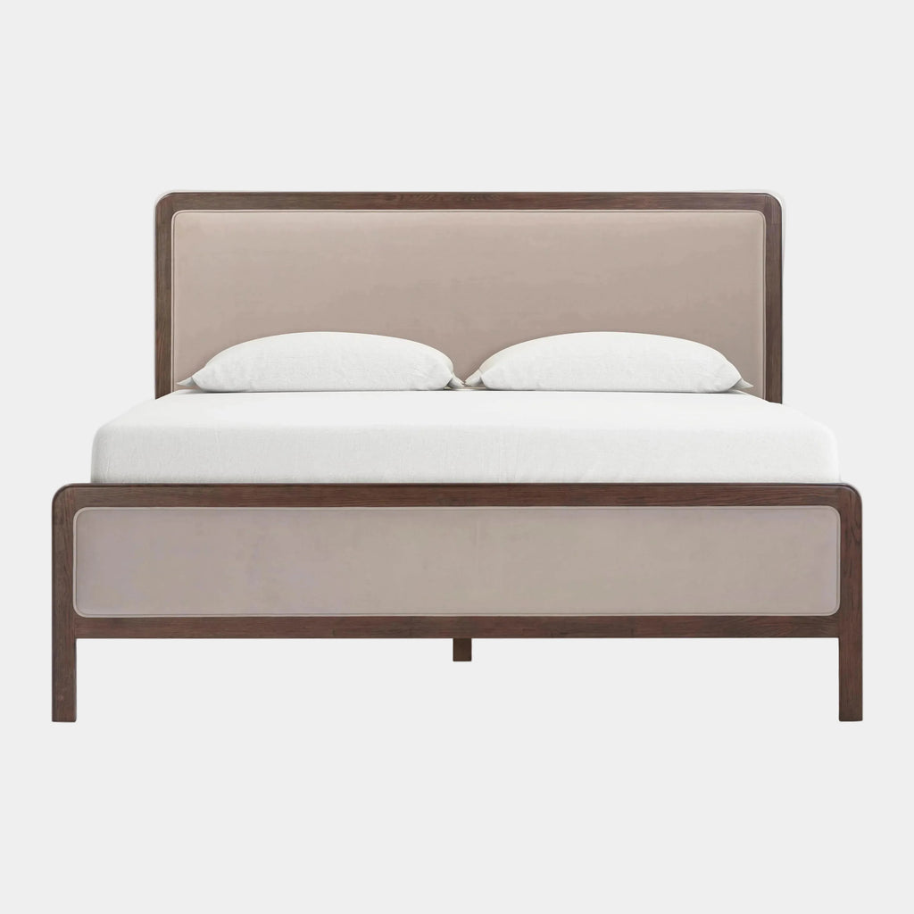 Hella Velvet and Ash Wood Bed