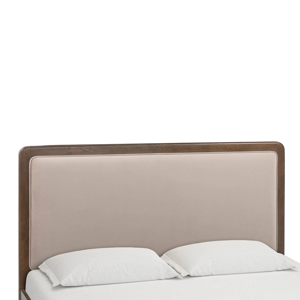 Hella Velvet and Ash Wood Bed