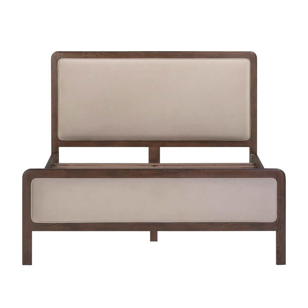 Hella Velvet and Ash Wood Bed