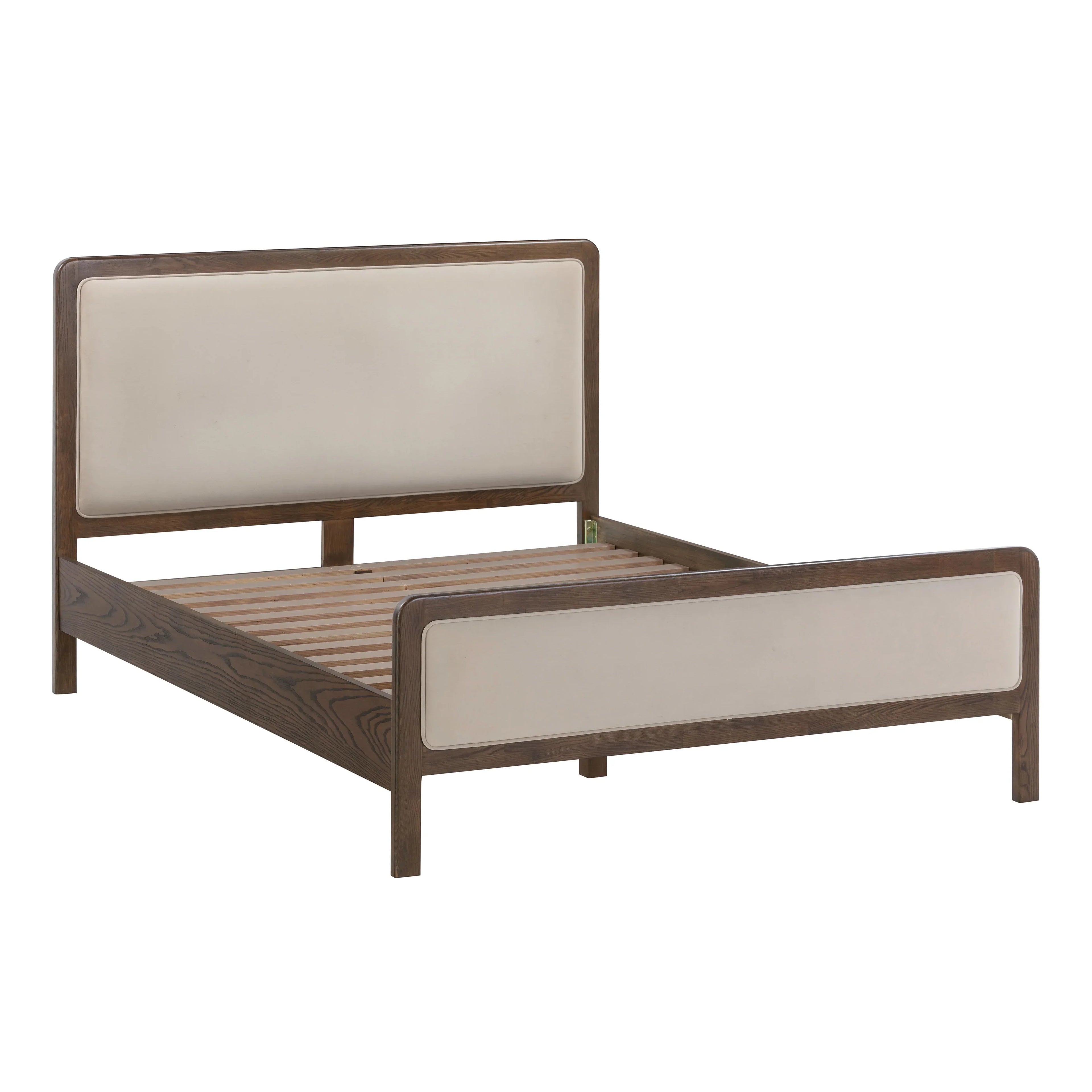 Hella Velvet and Ash Wood Bed