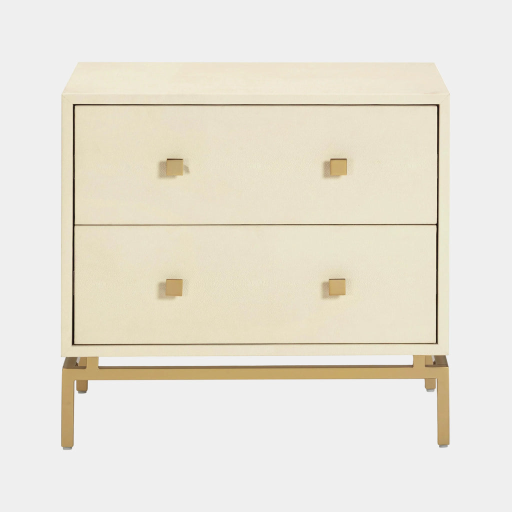 Pesce 25" Faux Shagreen 2-Drawer Nightstand