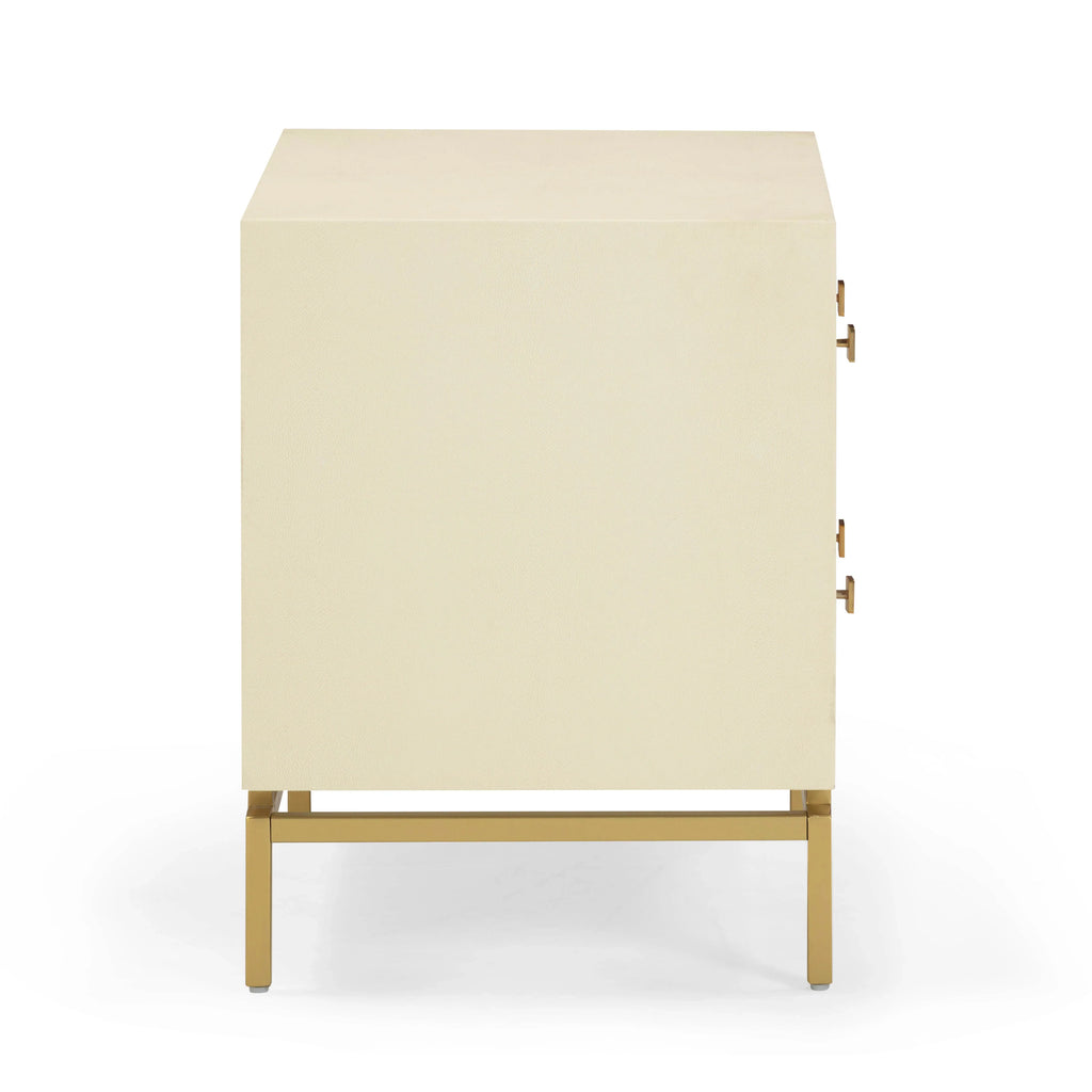 Pesce 25" Faux Shagreen 2-Drawer Nightstand