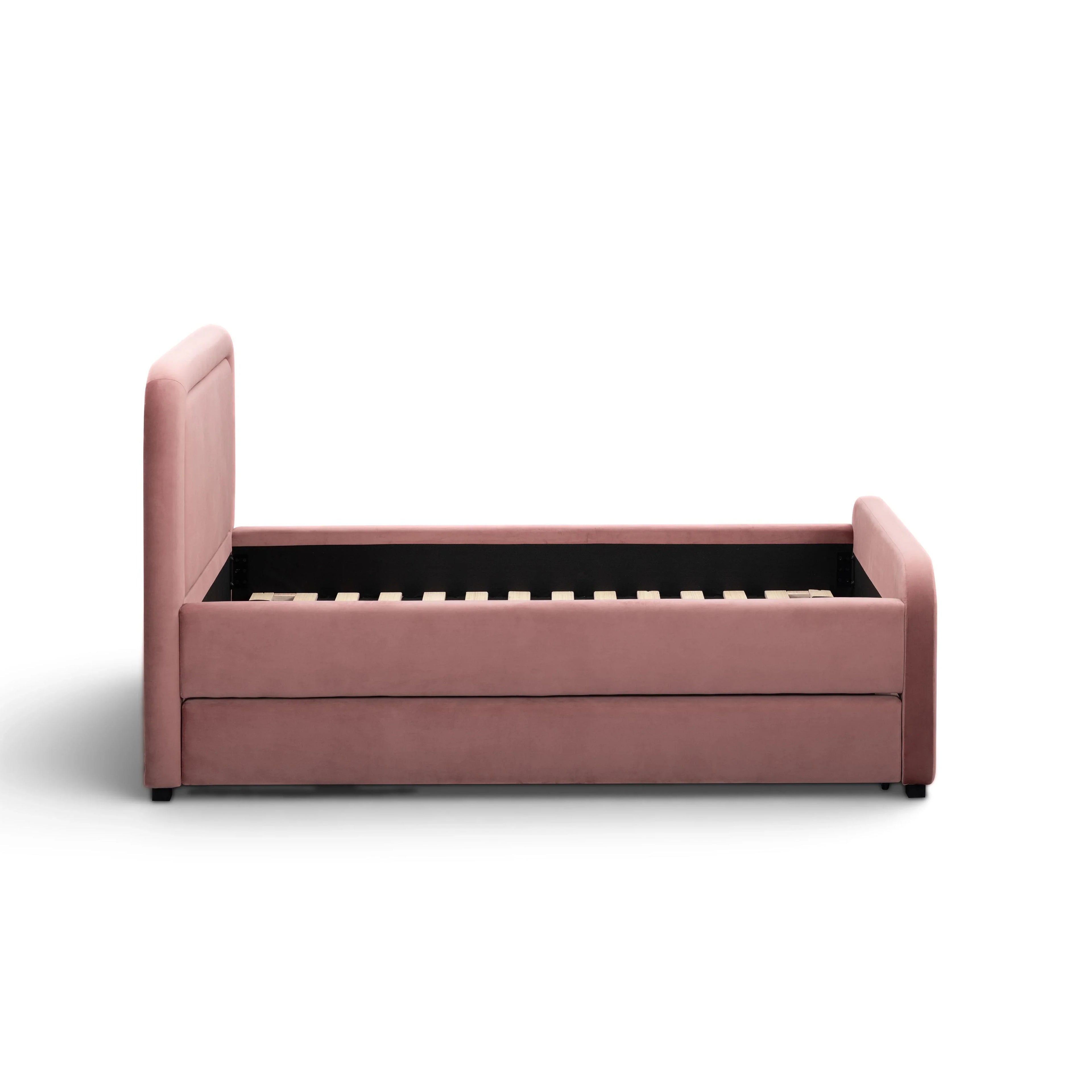 Briella Performance Velvet Trundle Bed in Twin