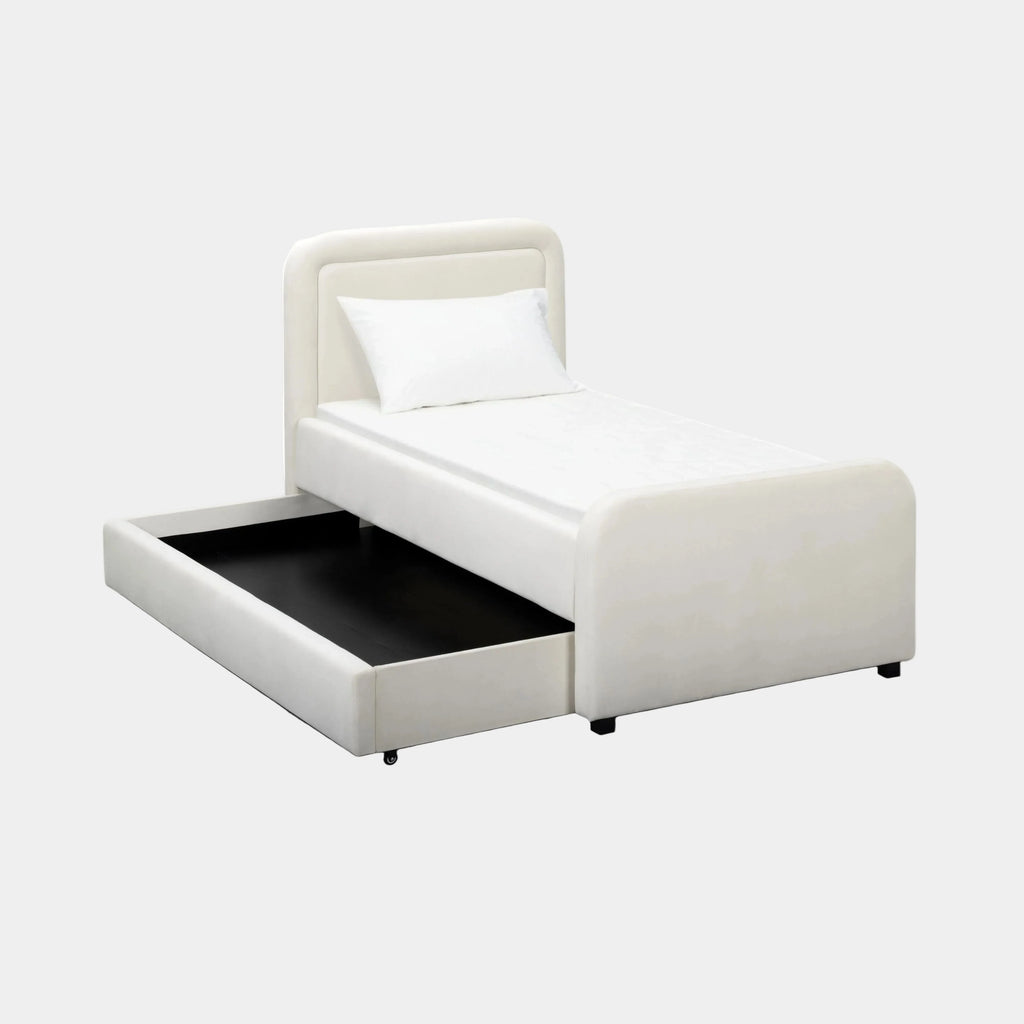 Briella Performance Velvet Trundle Bed in Twin