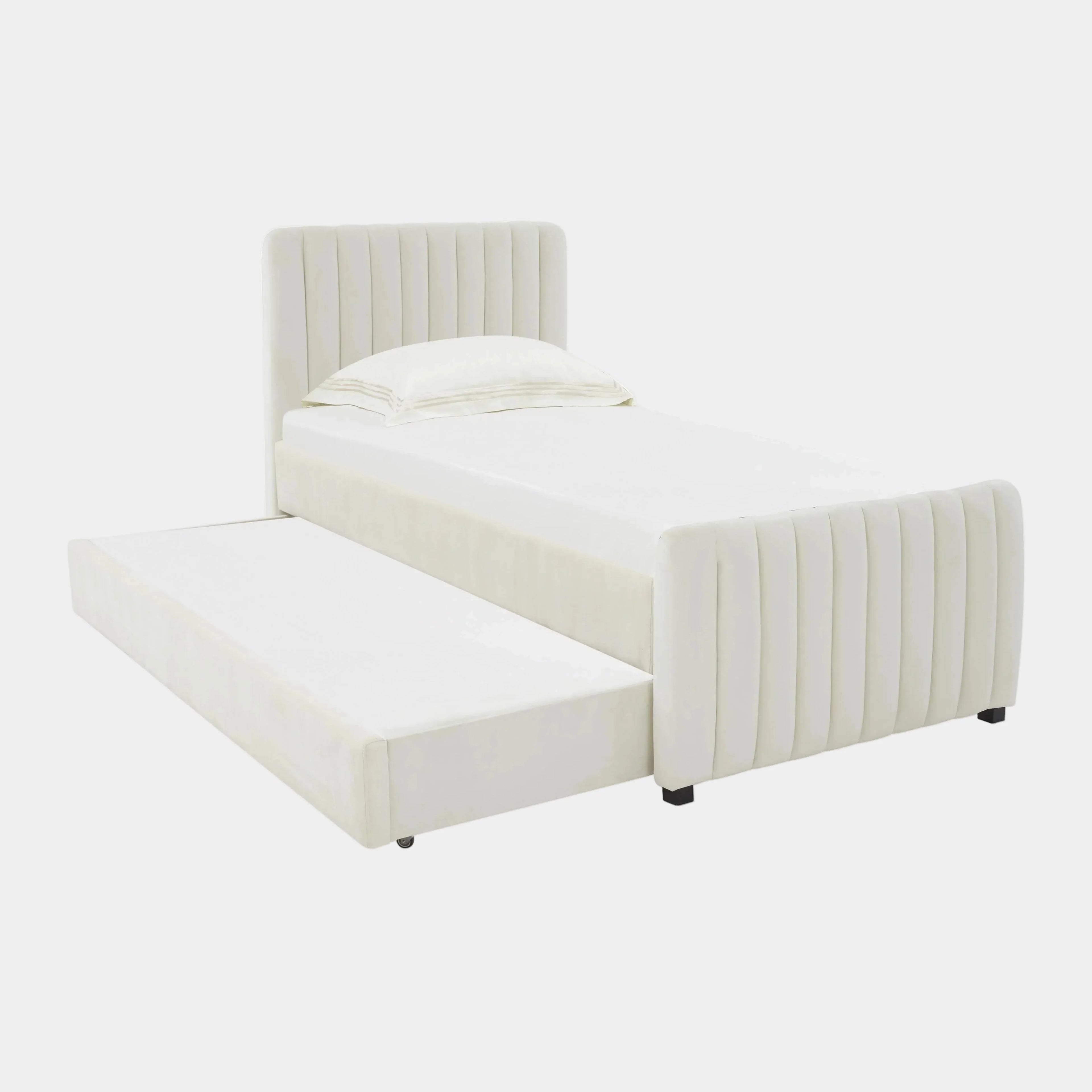 Angela Performance Velvet Trundle Bed in Twin