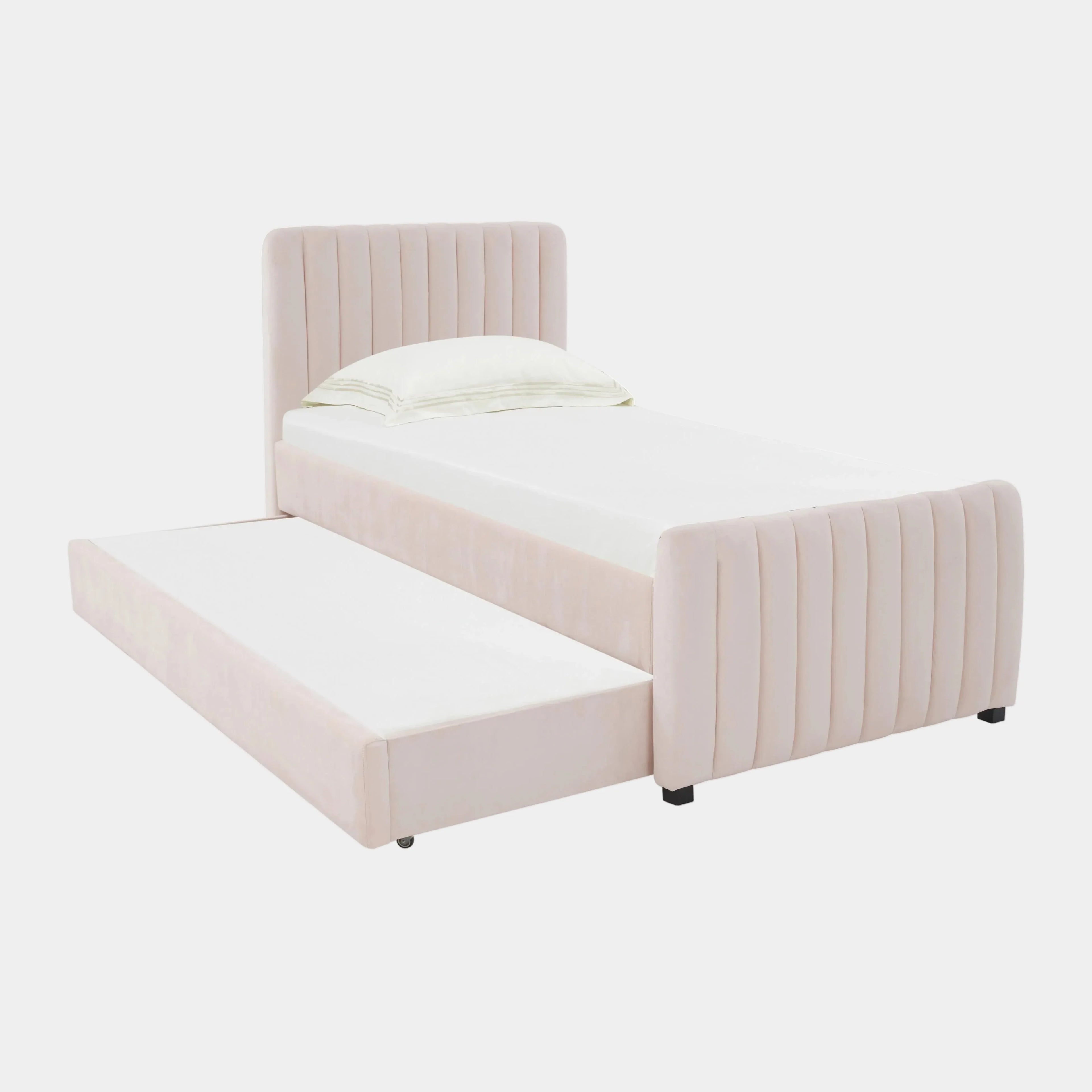 Angela Performance Velvet Trundle Bed in Twin