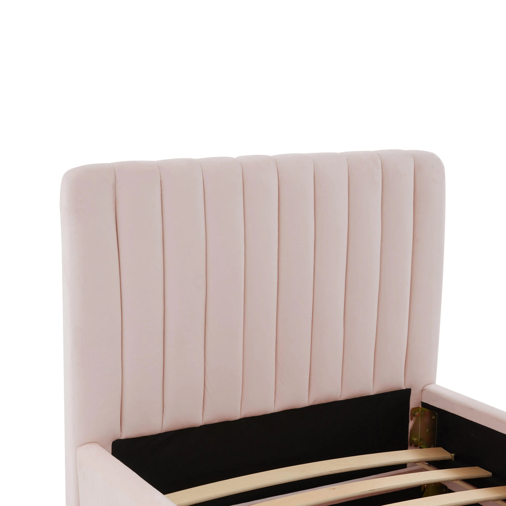 Angela Performance Velvet Trundle Bed in Twin