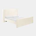 Athara Cream Velvet Bed