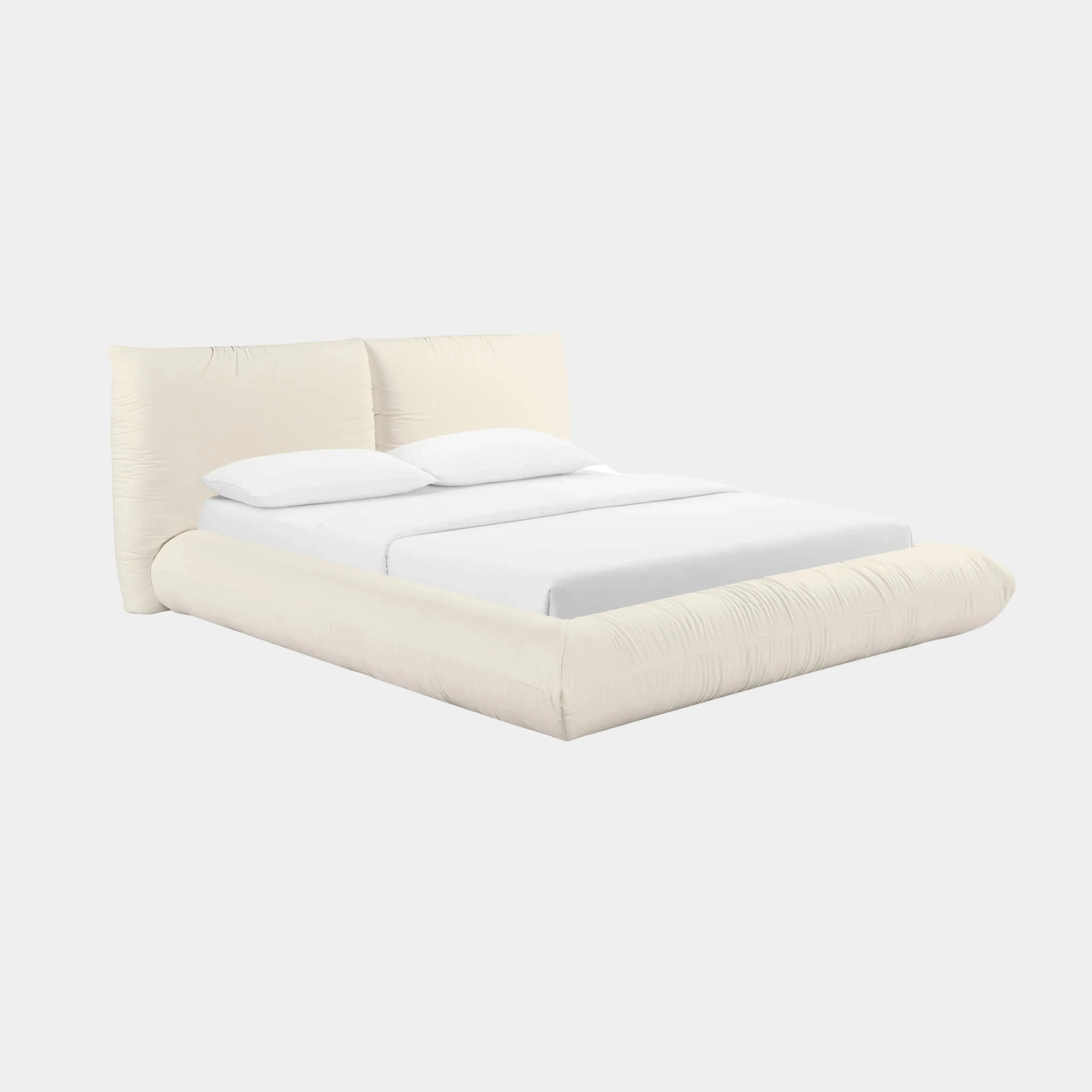 Romp Cream Upcycled Performance Linen Bed