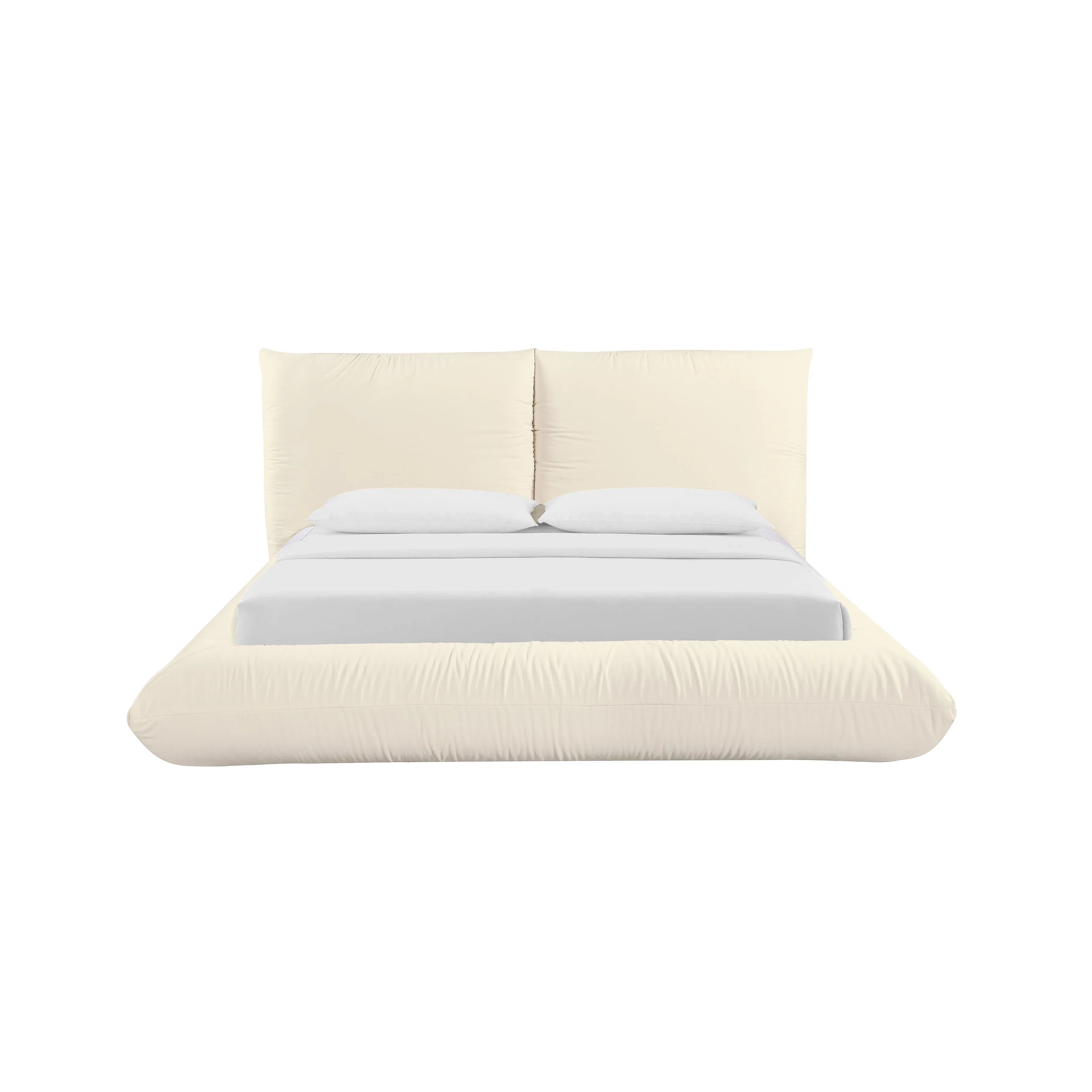Romp Cream Upcycled Performance Linen Bed