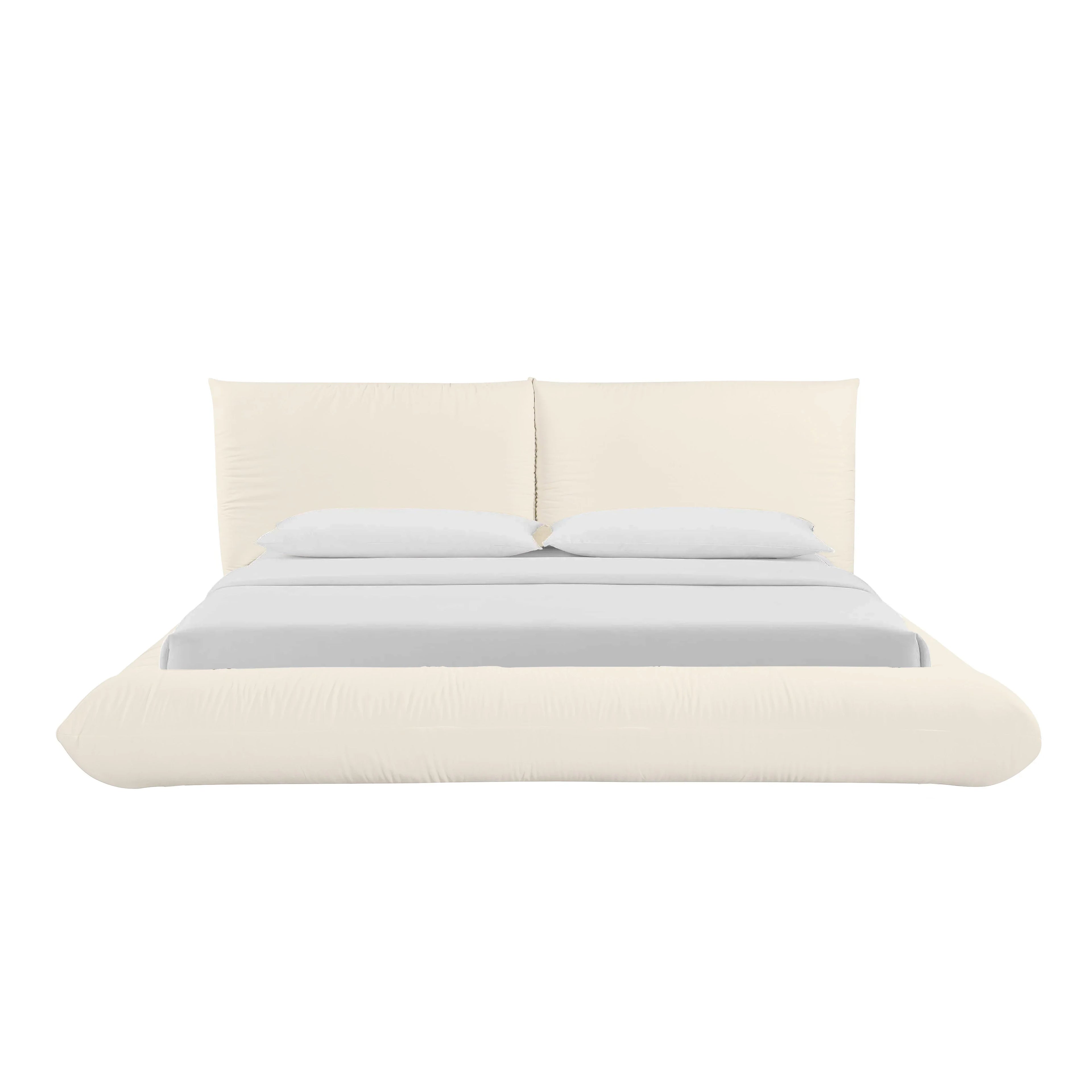 Romp Cream Upcycled Performance Linen Bed