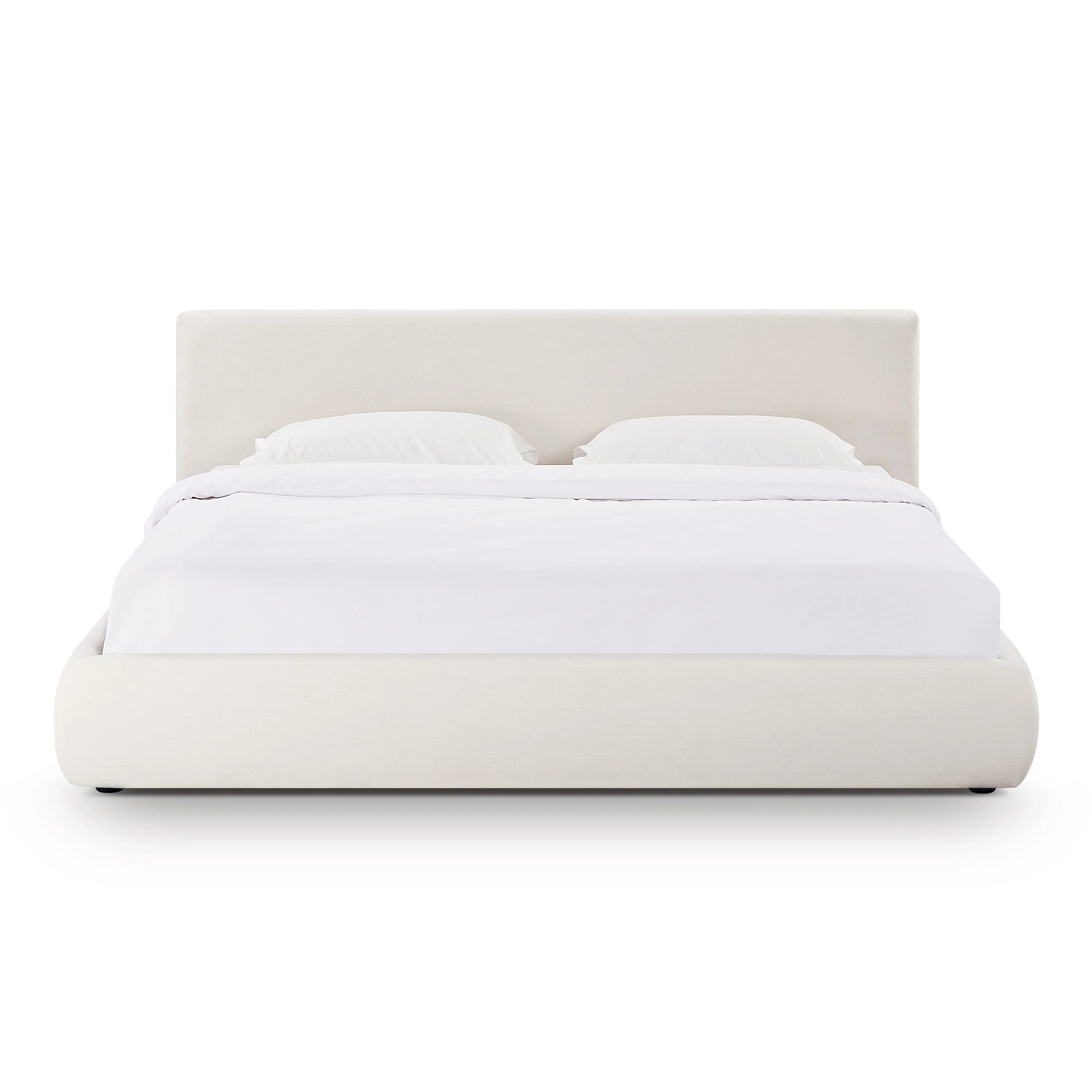 Isla Cream Upcycled Performance Linen Bed