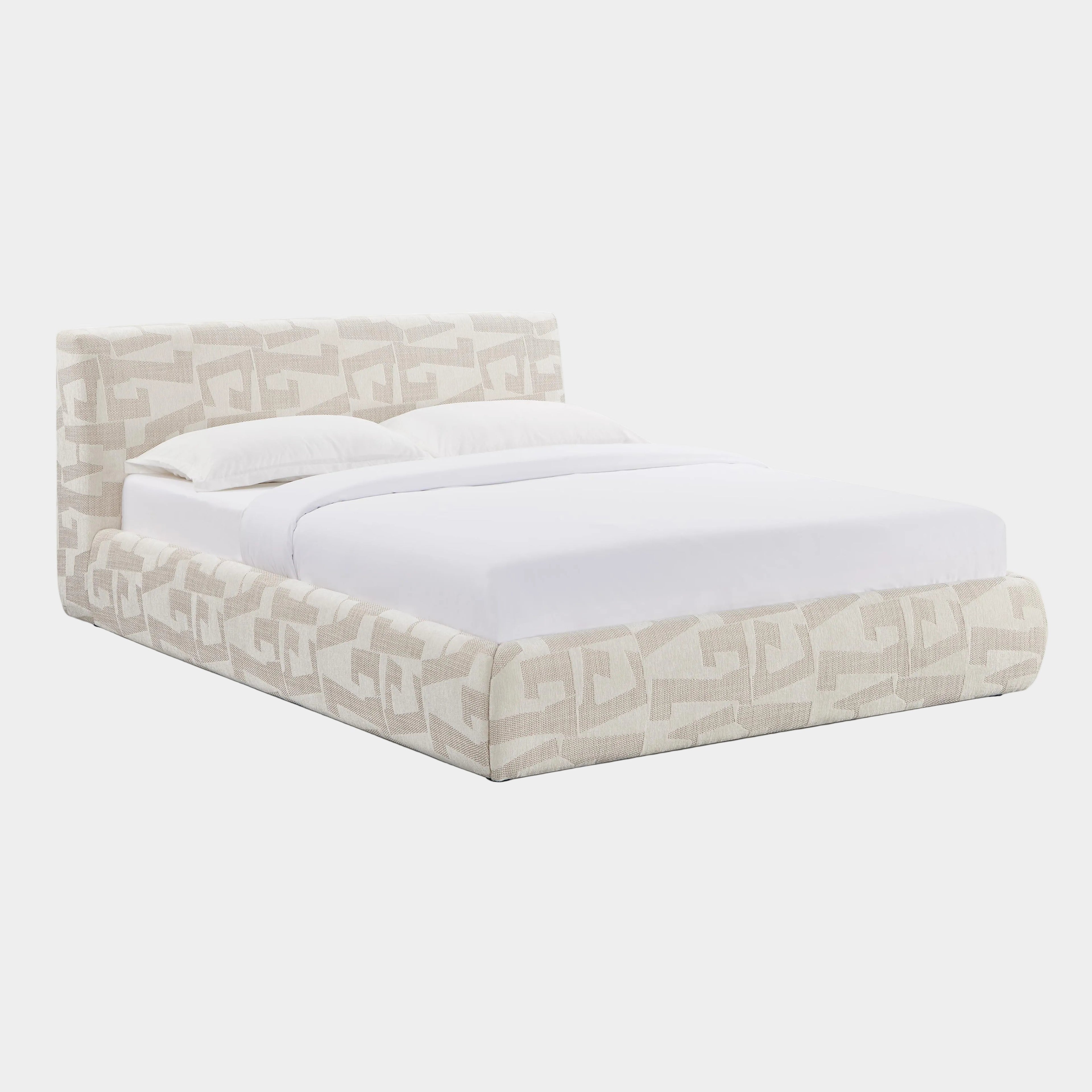 Isla Cream Jacquard Pattern Bed